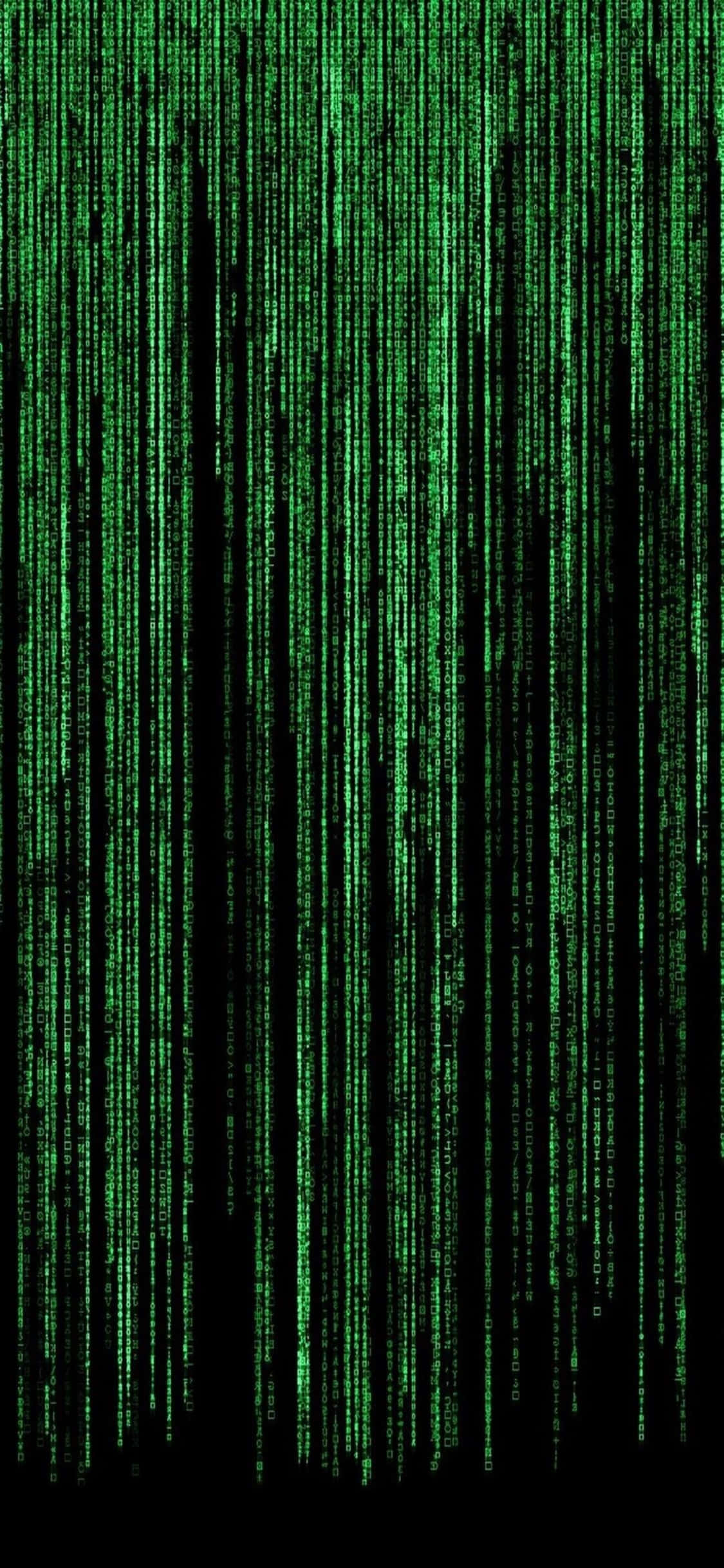 iPhone Xs Ohjelmointitausta Vihreä Matriisi Taustakuvat