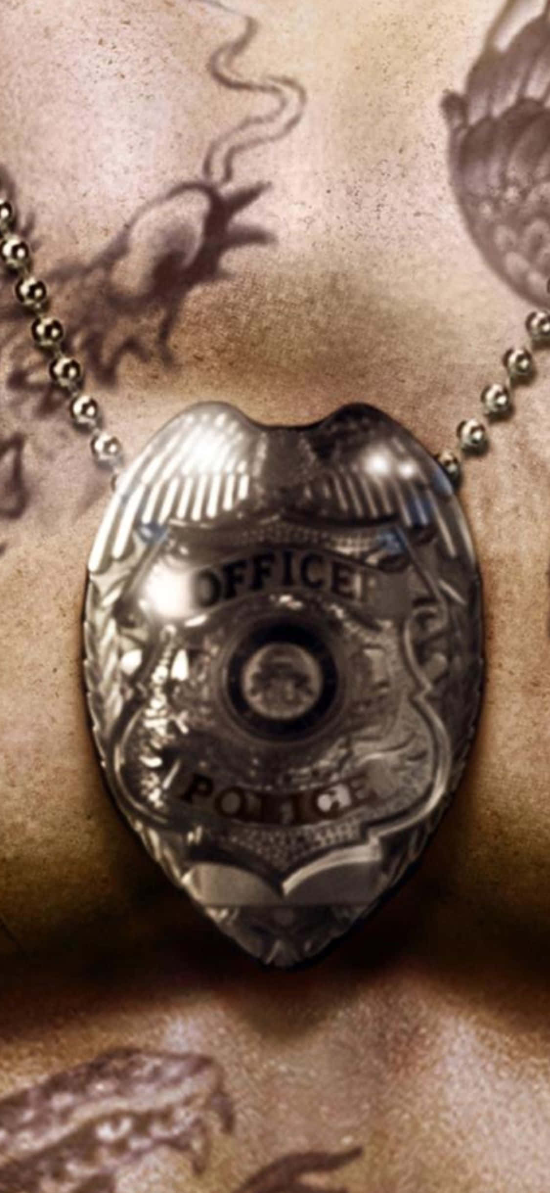 iPhone Xs Sleeping Dogs -poliisimerkkikaulakorutausta Taustakuvat