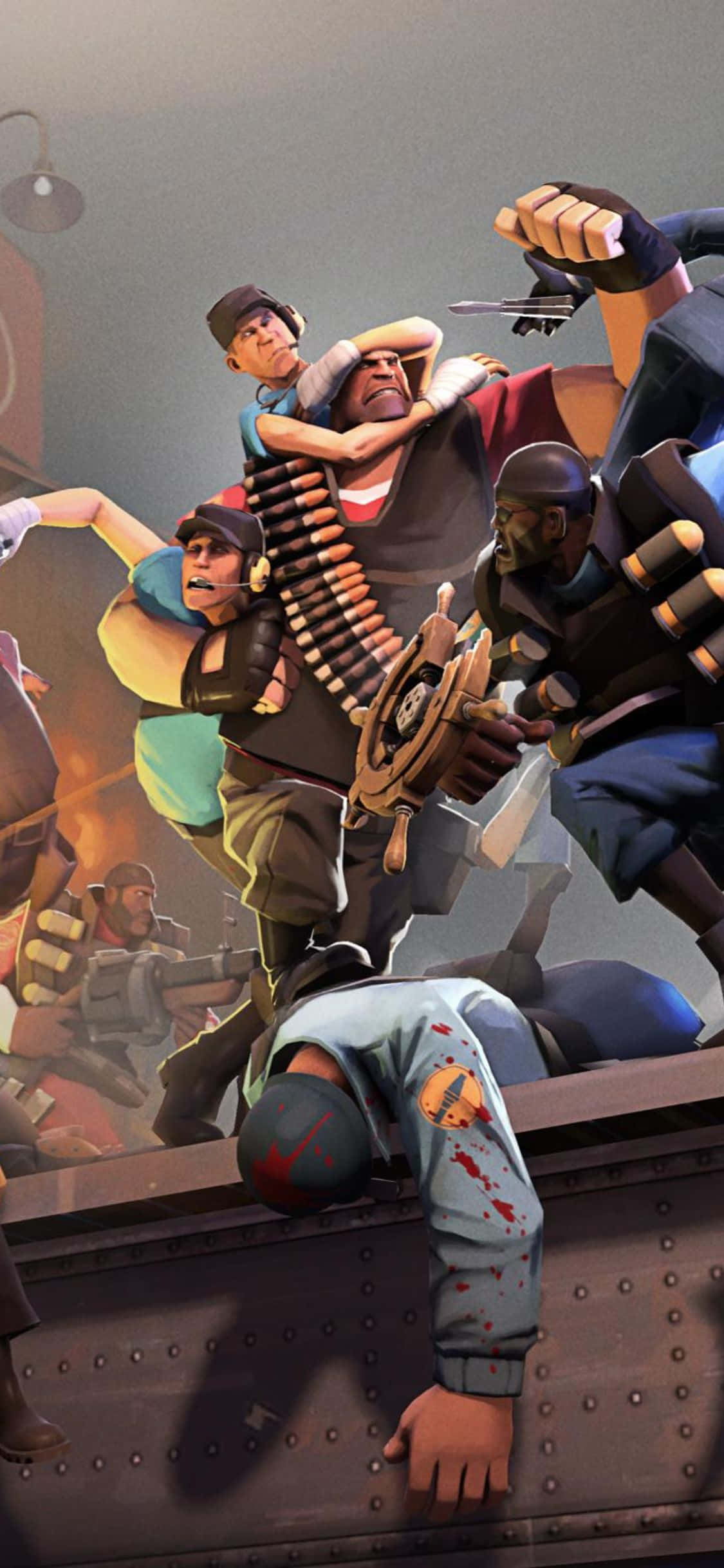 iPhone XS Team Fortress 2 -hahmojen mellakkatausta Taustakuvat