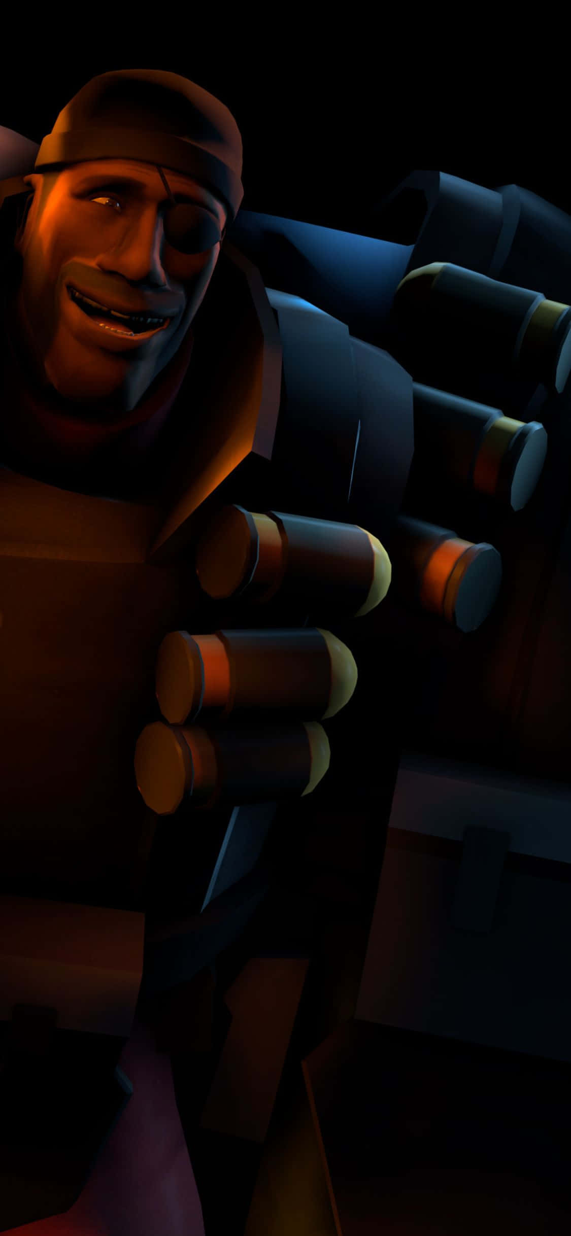 iPhone XS Team Fortress 2 Hymyilevä Demoman-muotokuvataustakuva Taustakuvat