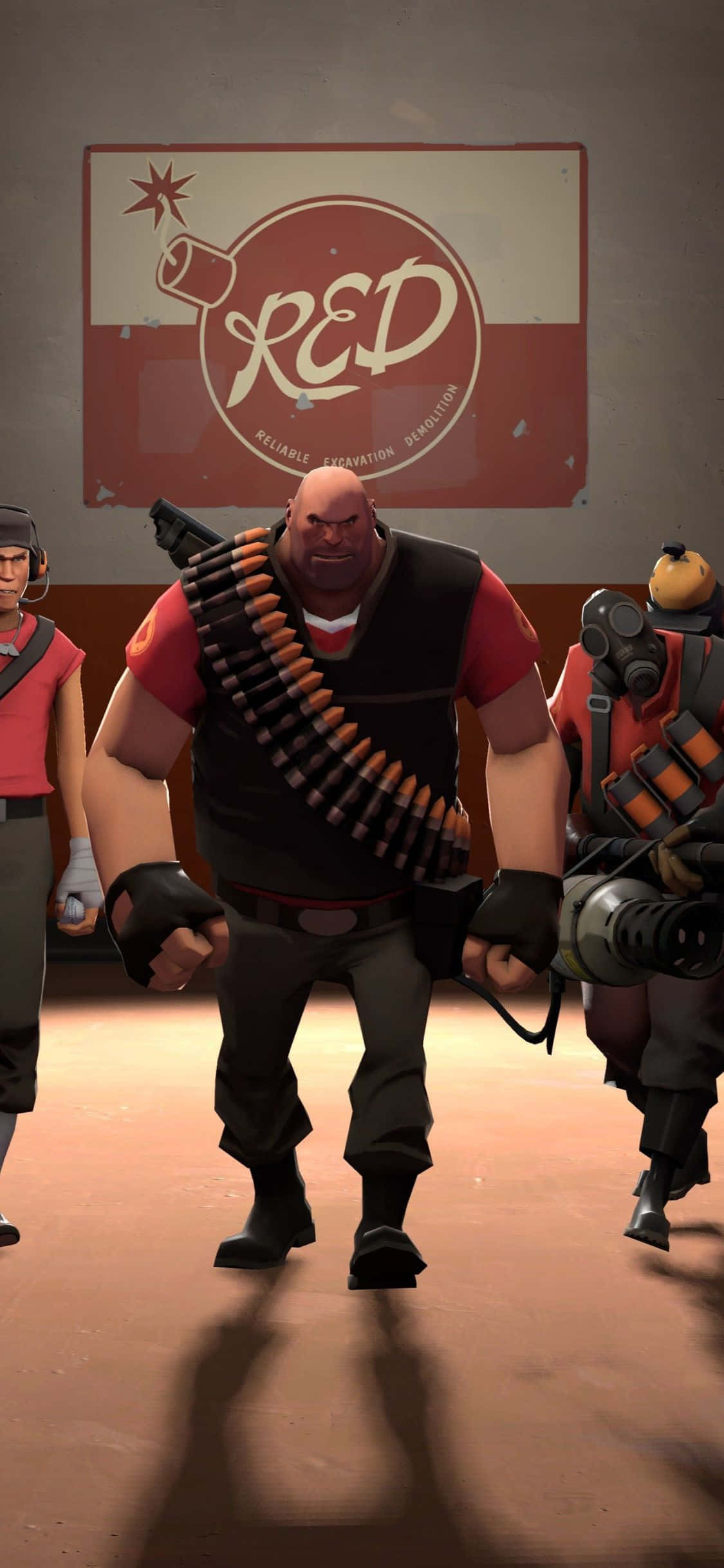 iPhone XS Team Fortress 2 Offensive Team -taustakuva Taustakuvat