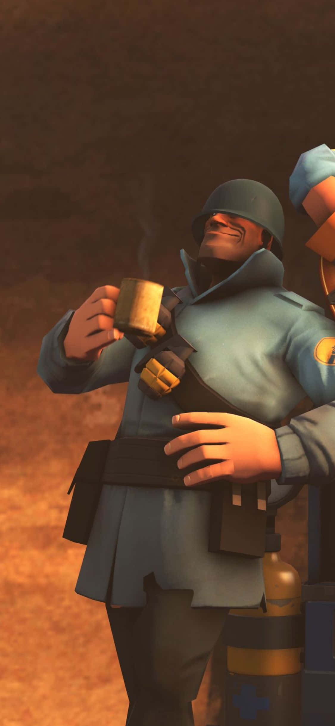 iPhone XS Team Fortress 2 Sininen Sotilas -tausta Taustakuvat