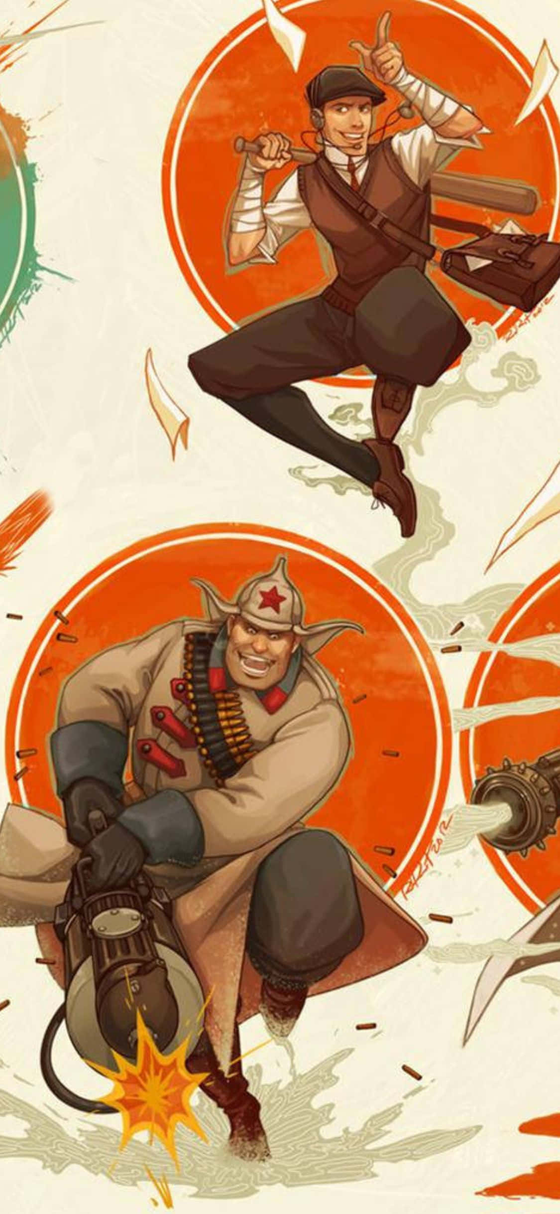 iPhone Xs Tf2 Tausta 1920 Heavy Ja Scout Taustakuvat