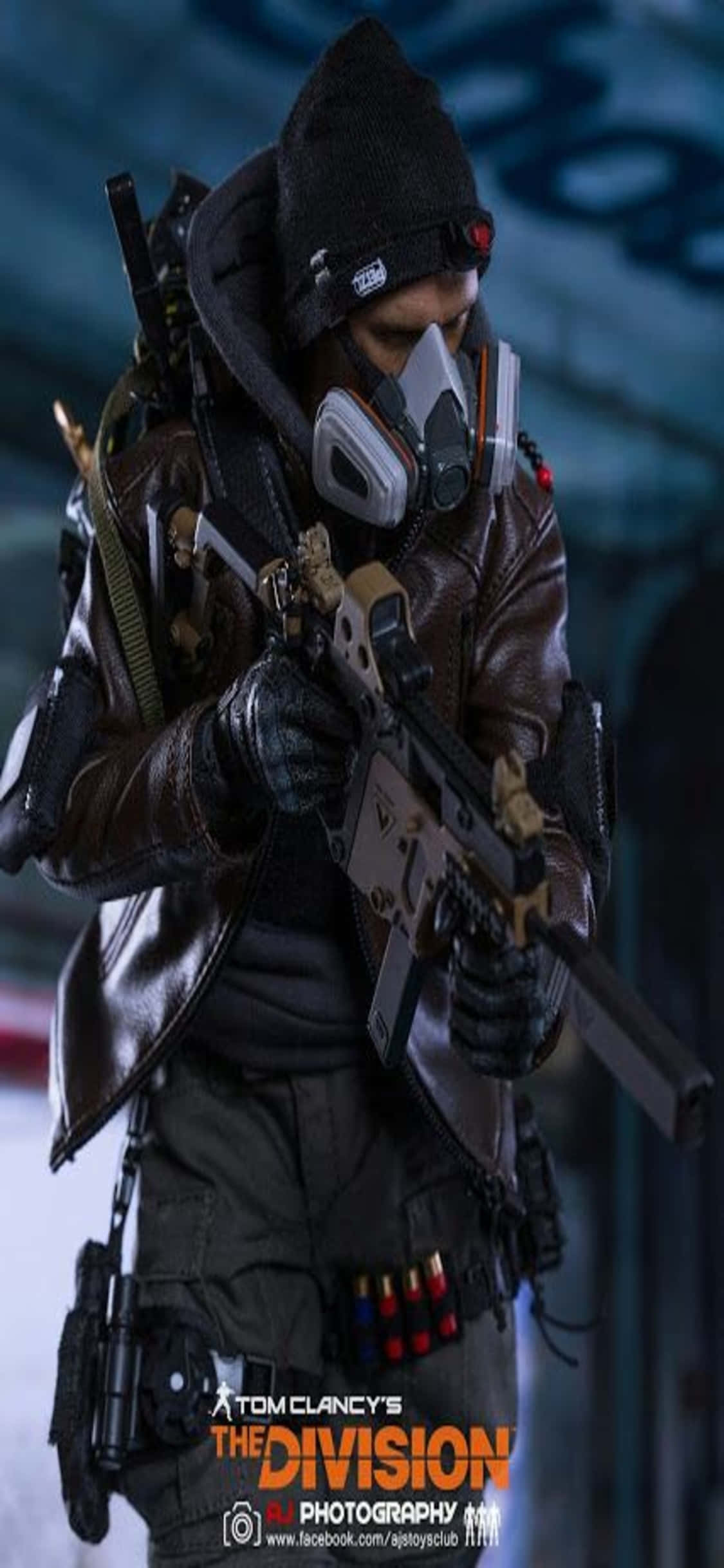 iPhone Xs The Division -tausta naamioitunut mies täydessä varustuksessa Taustakuvat