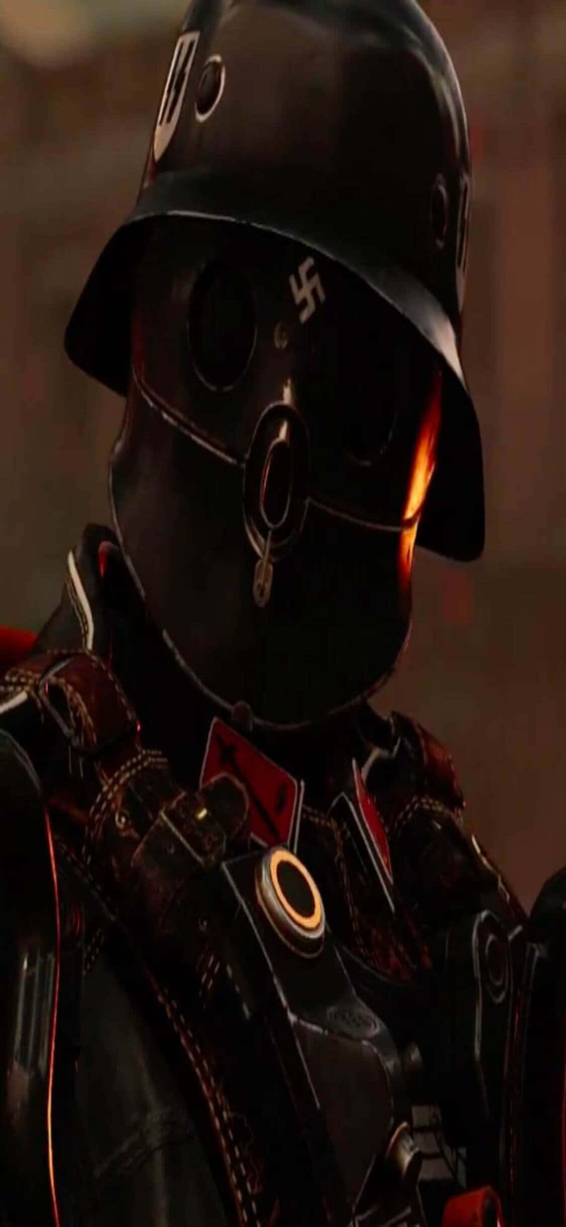 iPhone Xs Wolfenstein II natsien musta asu tausta Taustakuvat