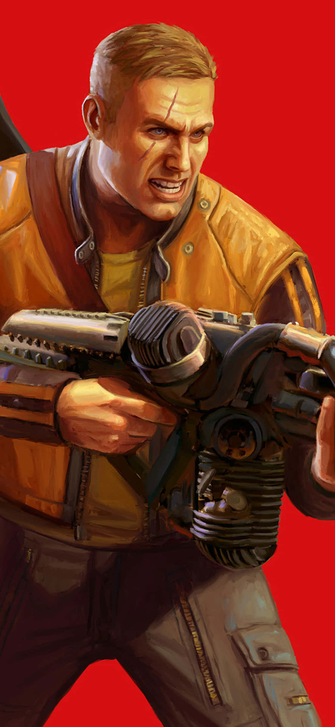iPhone Xs Wolfenstein Ii Terror Billy Ampumassa Aseella Taustakuva Taustakuvat