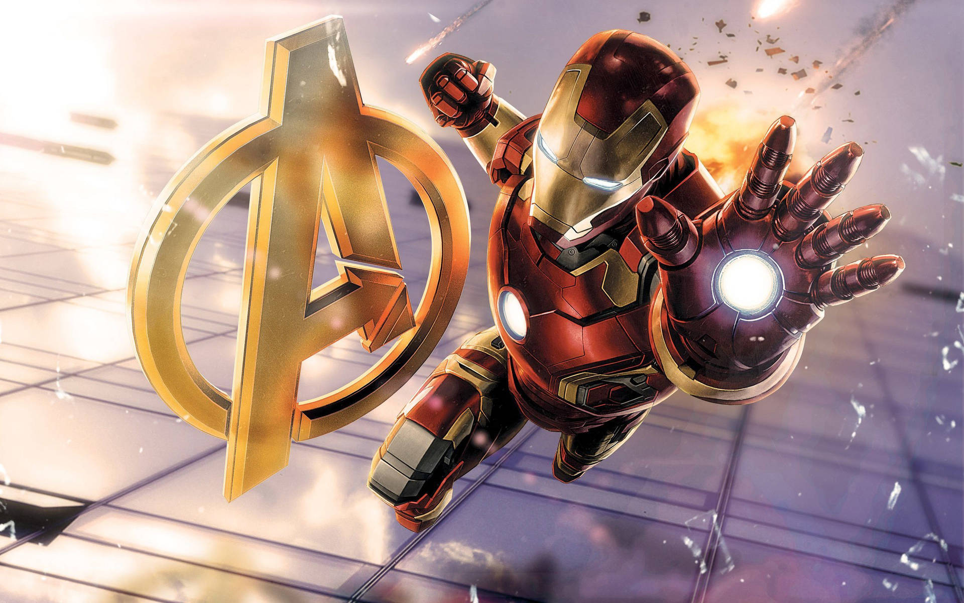 Iron Man Kostajien symbolilla taustakuva