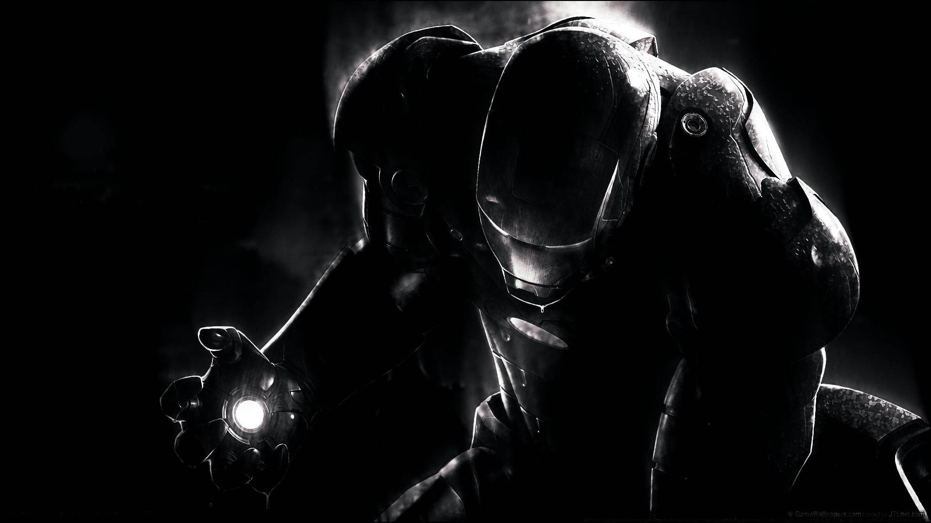 Iron Man mustavalkoinen taustakuva