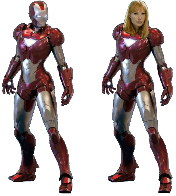 Iron Man -puku naispäällä muokattuna Taustakuvat