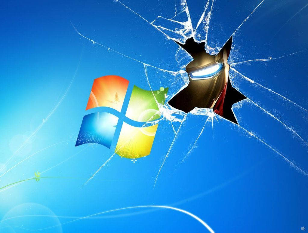 Iron Man rikkinäinen Windows-näyttö Taustakuvat