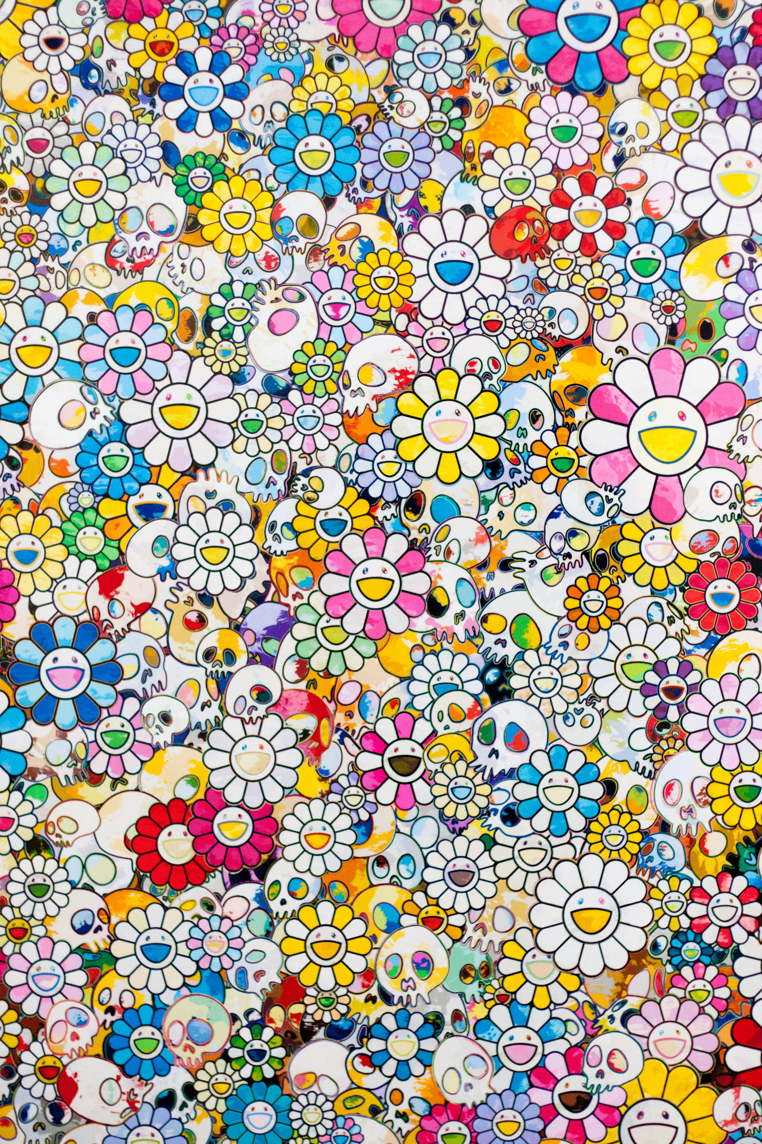 Isoja Hymiöitä Takashi Murakami 4K Taustakuvat
