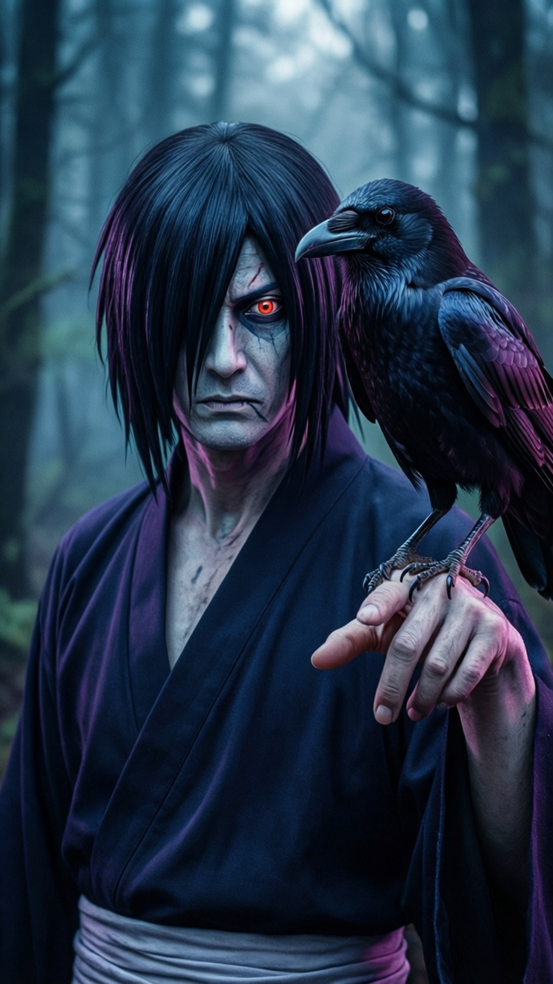 Itachi ja varis Taustakuvat