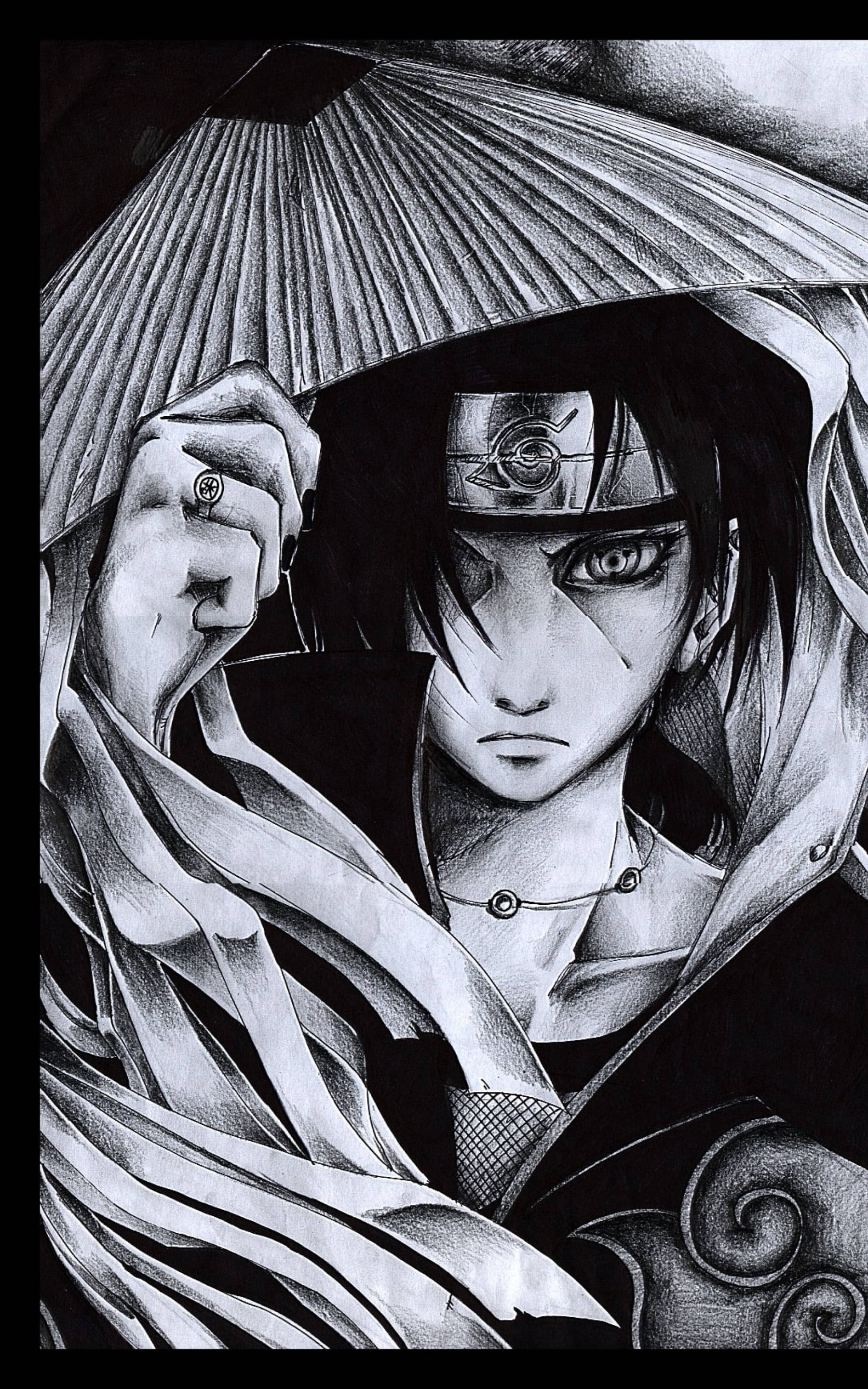 Itachi musteella piirrettynä Taustakuvat