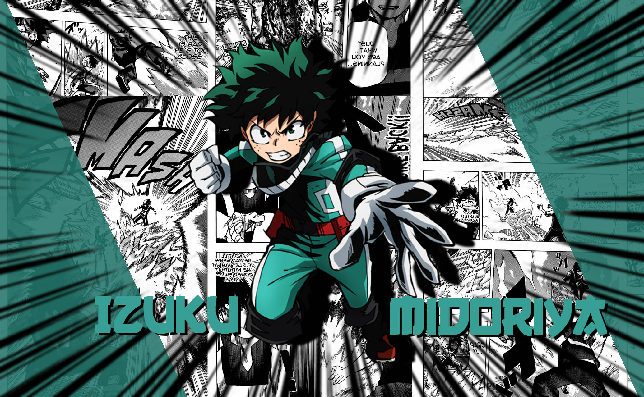 Izuku Midoriya Manga-paneeli Taustakuvat