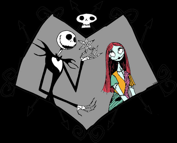 Jack ja Sally Nightmare Before Christmas -taide Taustakuvat