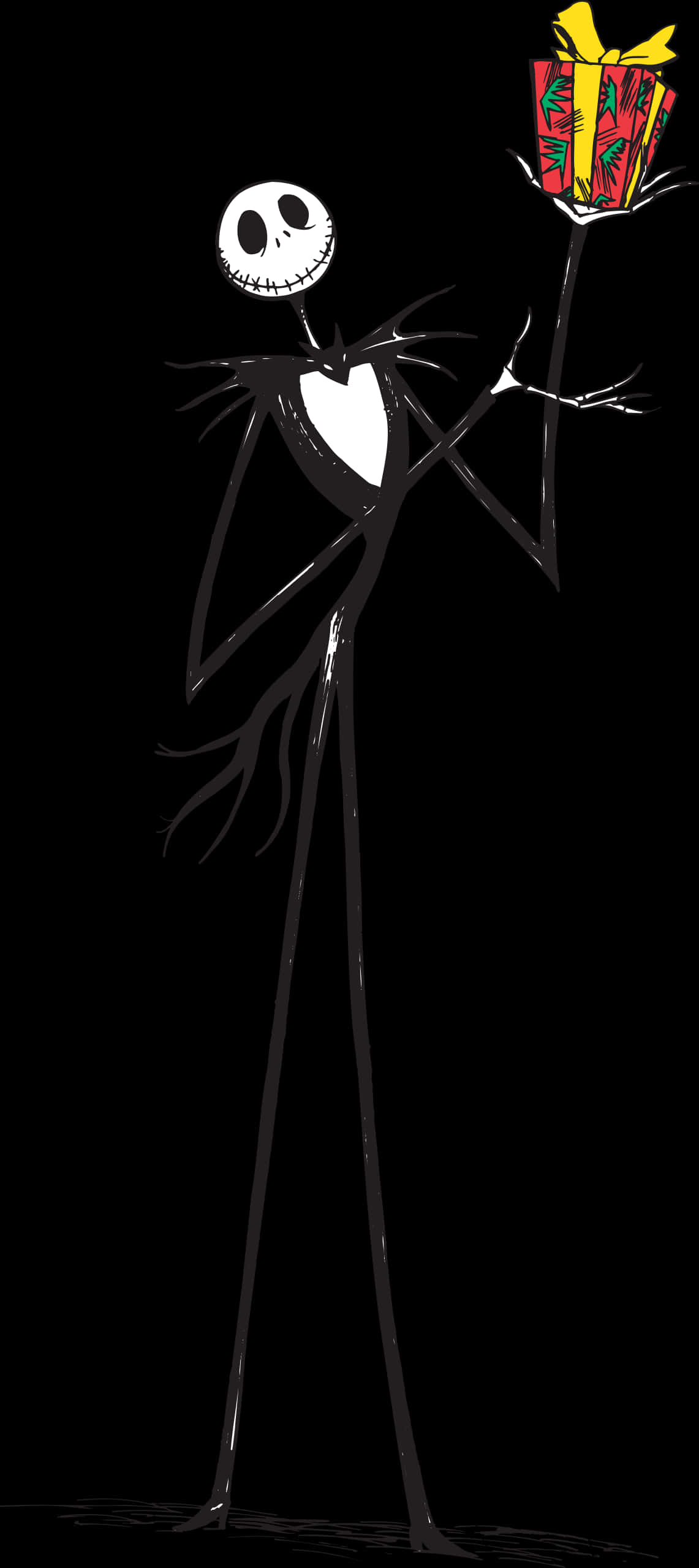 Jack Skellington pitää lahjaa Taustakuvat