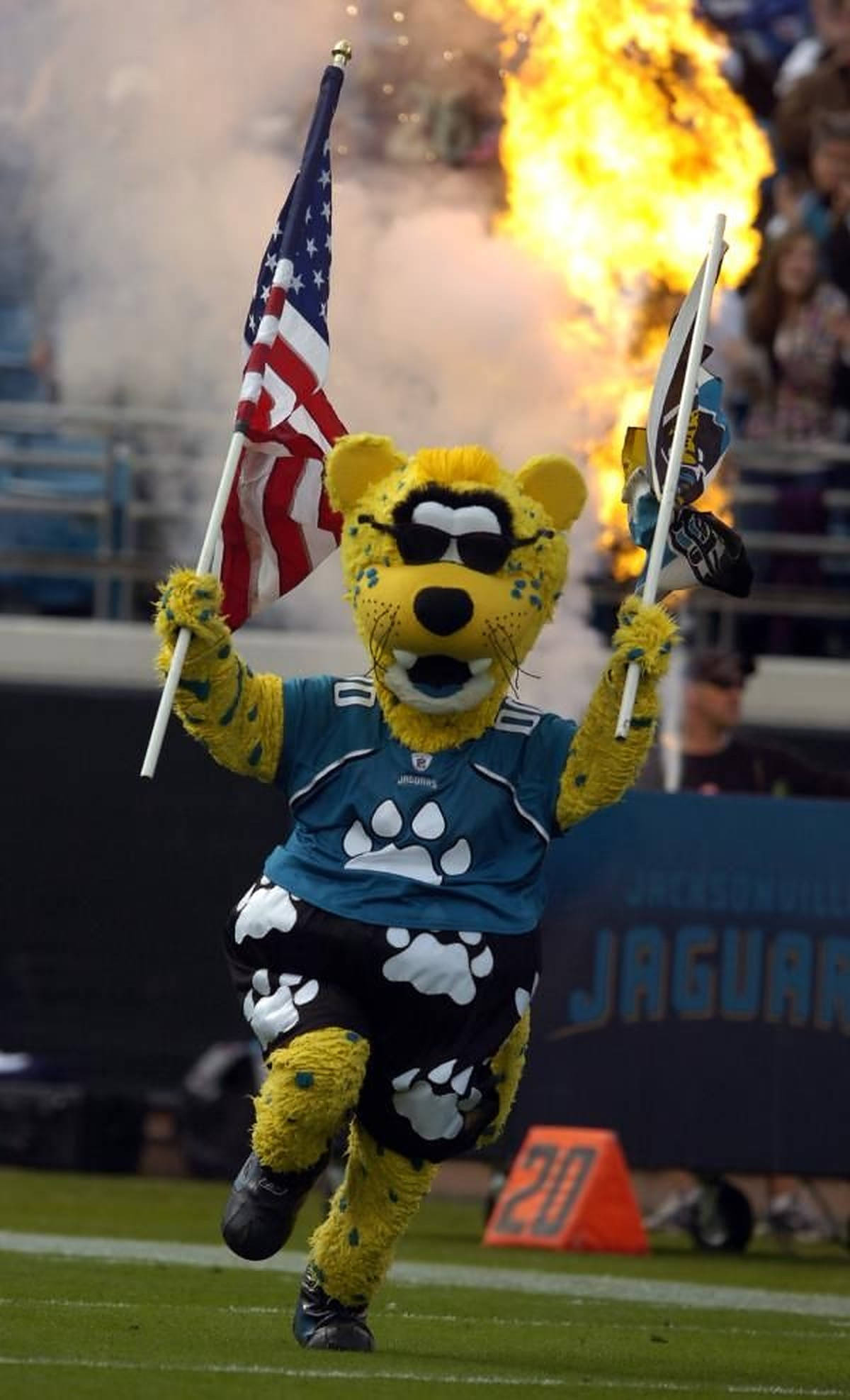 Jacksonville Jaguars -jalkapallon Maskotti Taustakuvat
