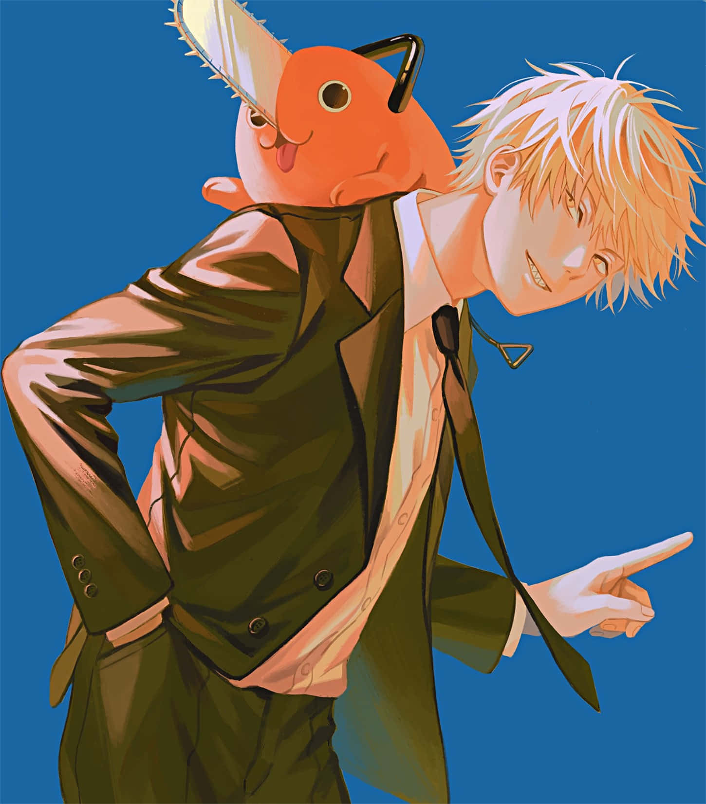 Jännittävä animefantasia Chainsaw Manin kanssa Taustakuvat