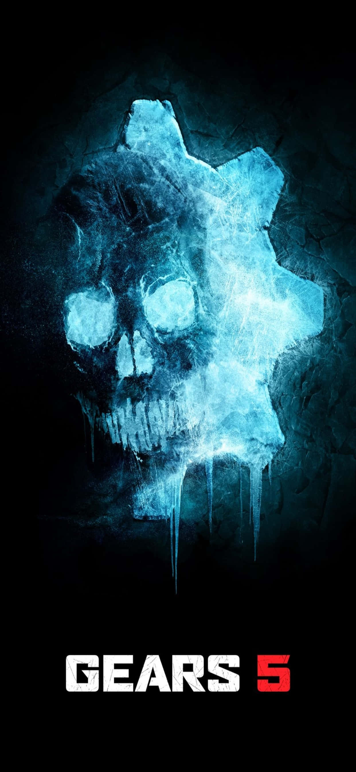 Jännittävä Gears of War 5 -pelin kohtaus iPhone XS Max -näytöllä Taustakuvat