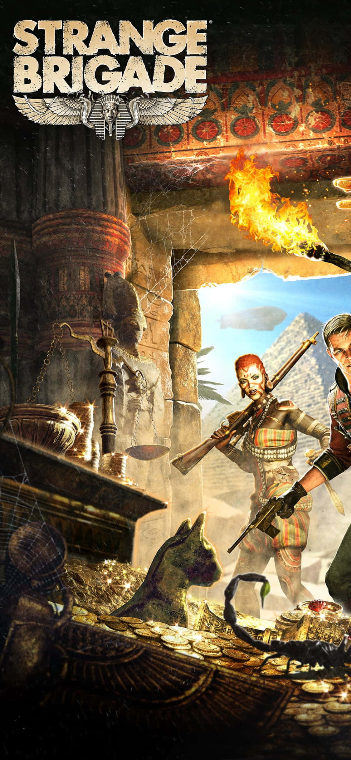 Jännittävä iPhone X Strange Brigade -pelin taustakuva Taustakuvat
