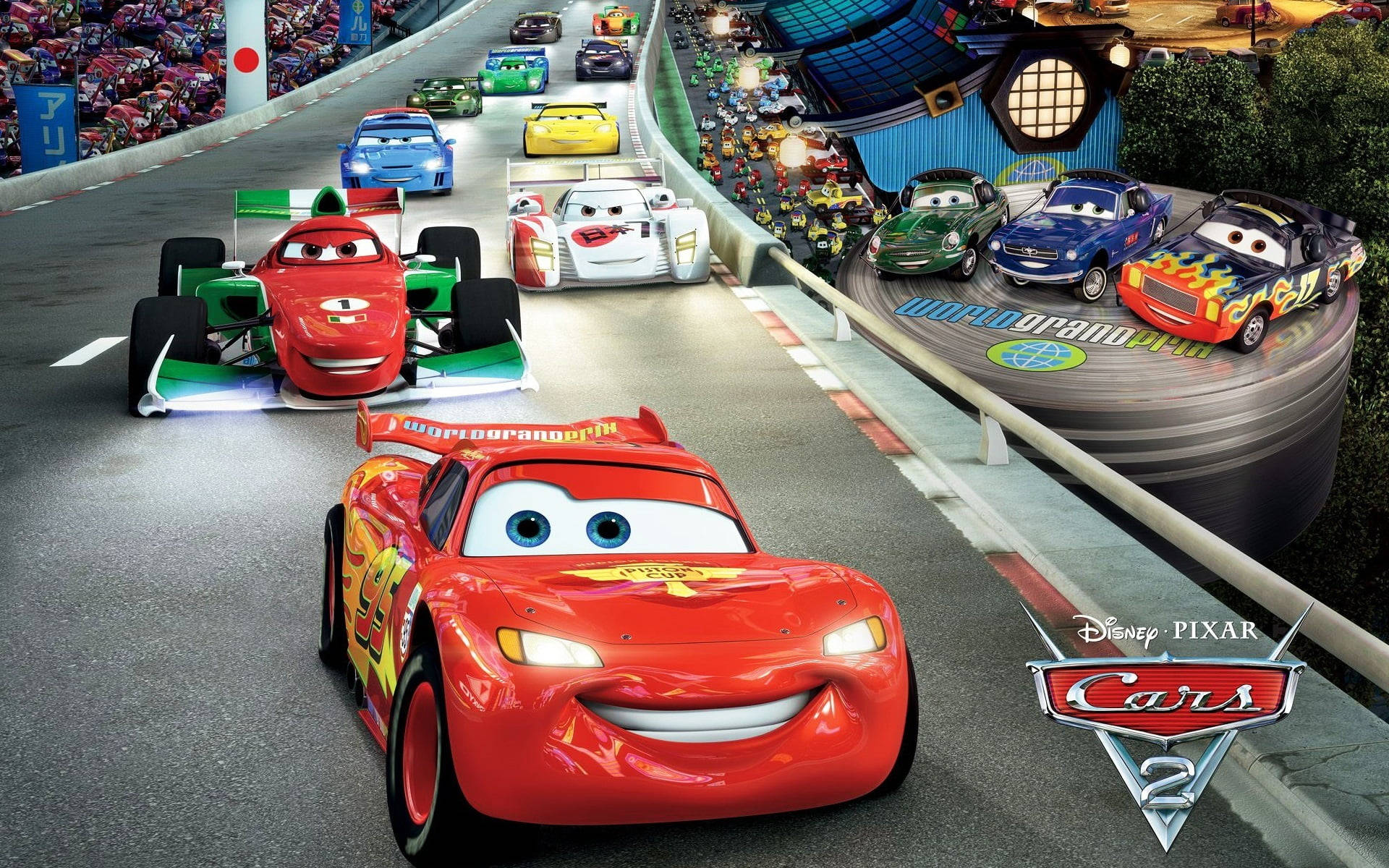 Jännittävä kuljettajakattauma World Grand Prix'ssä Cars 2 -elokuvassa Taustakuvat