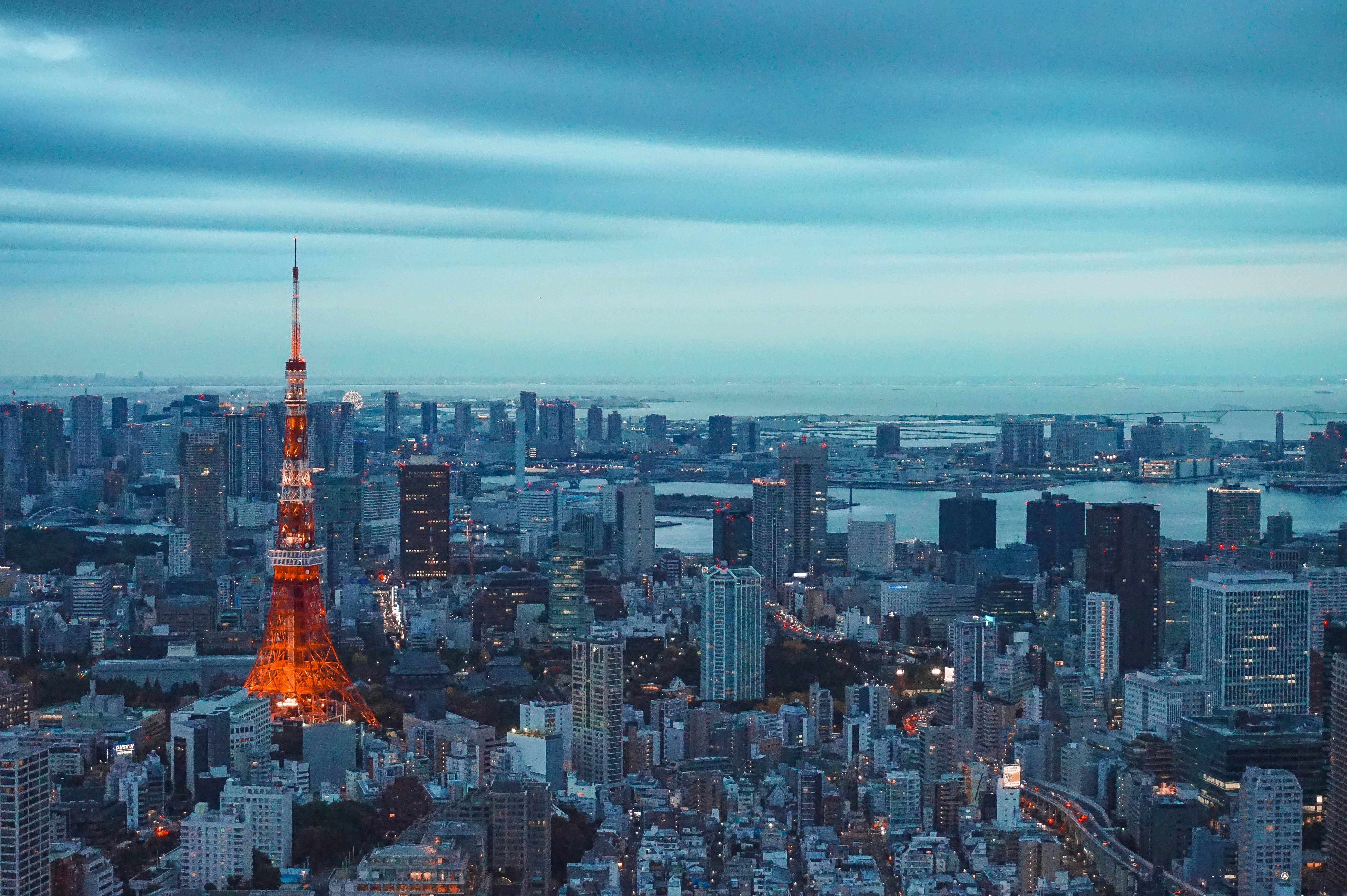 Japanilainen HD Tokion torni ilmakuva Taustakuvat