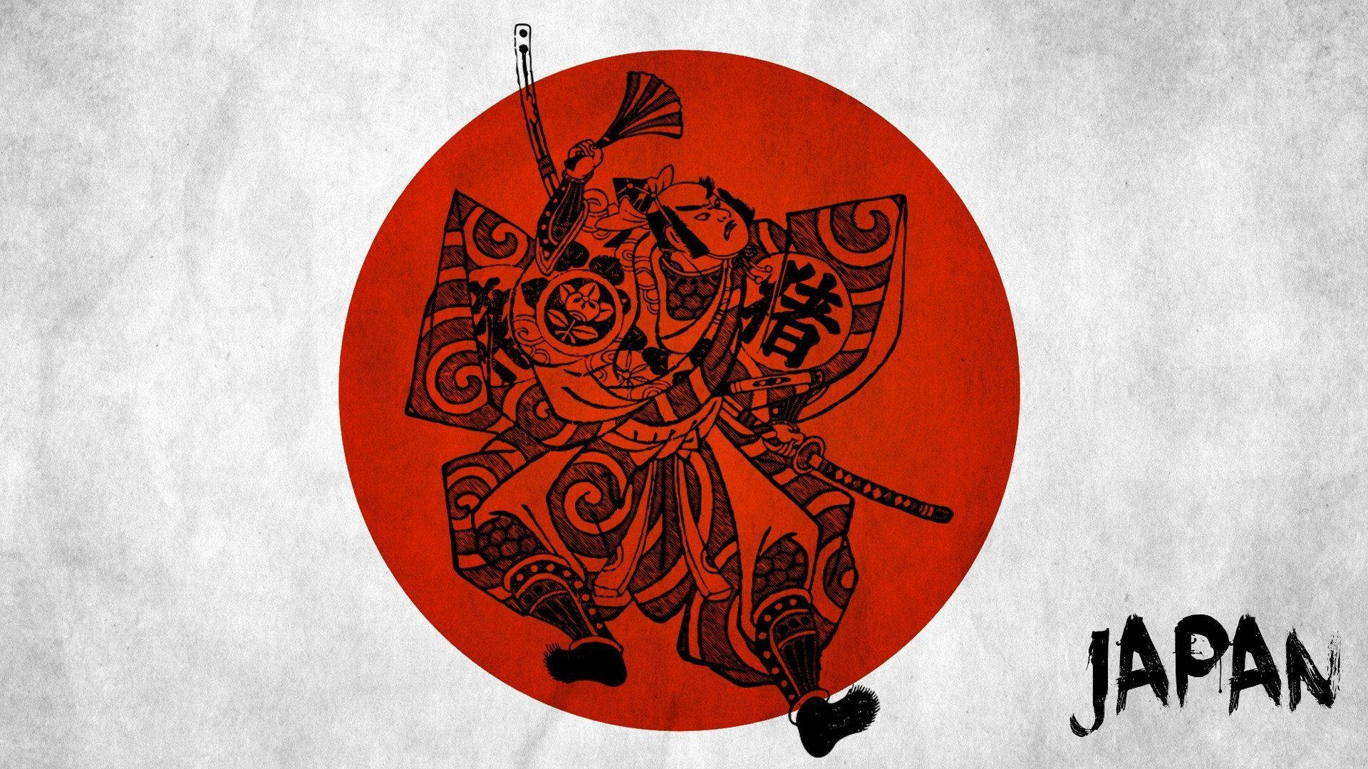 Japanilainen samurai tanssimassa Taustakuvat