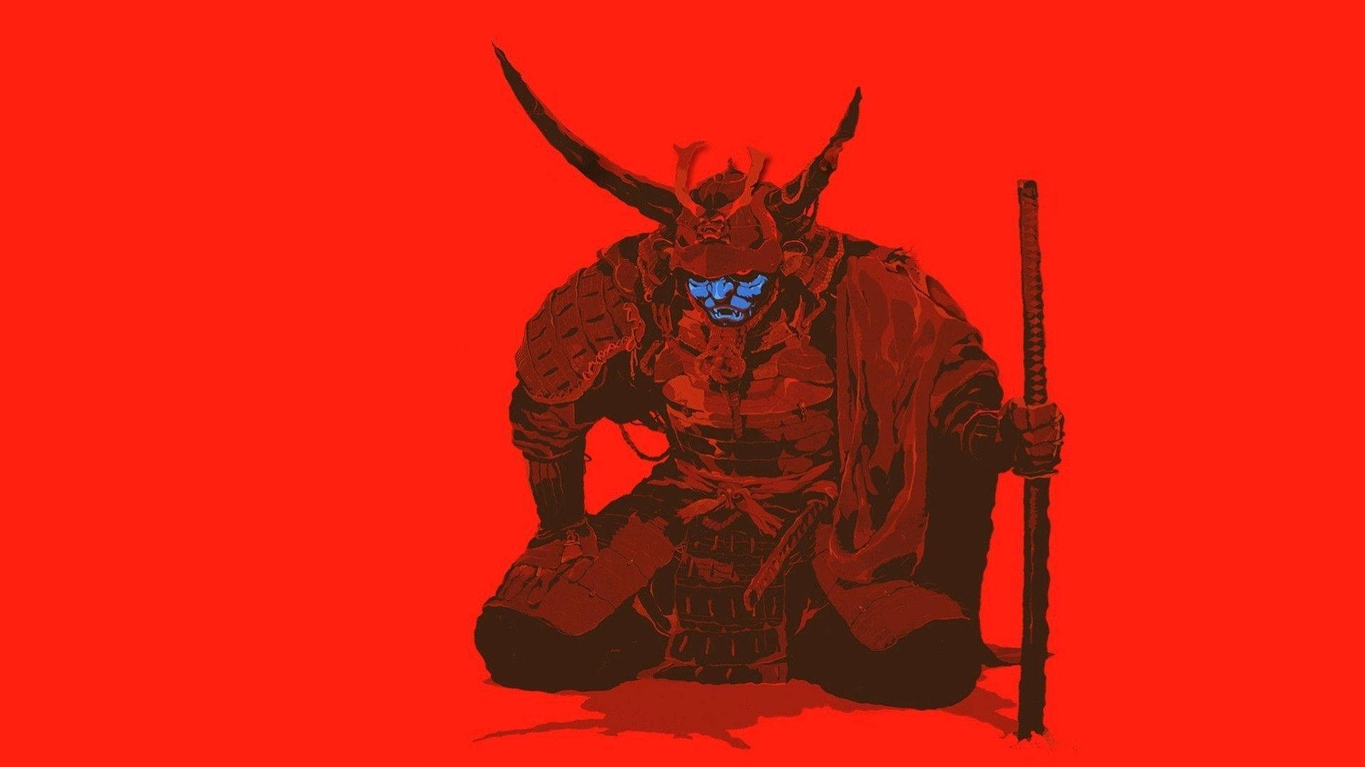 Japanilainen samurai punainen teema Taustakuvat