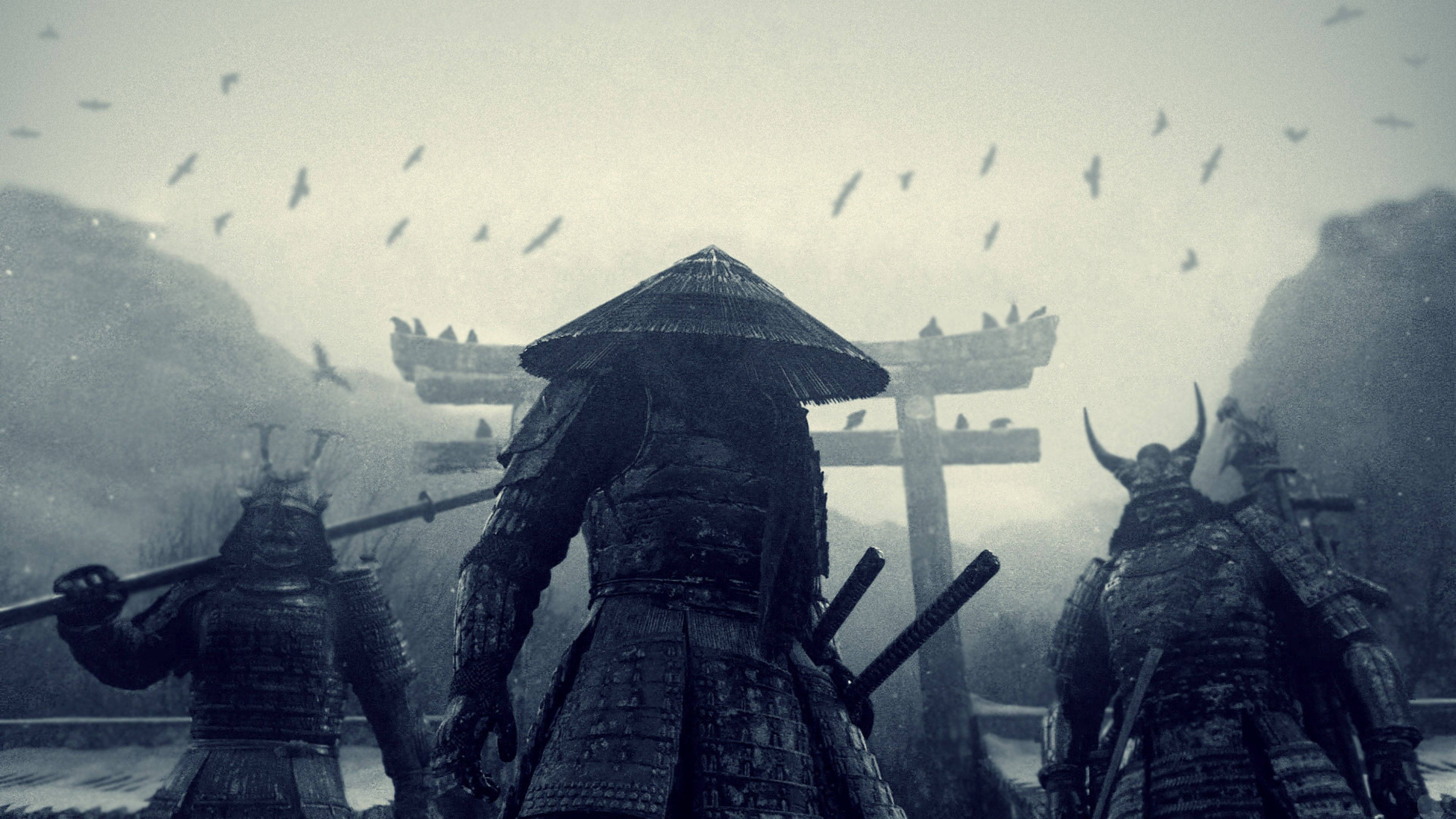 Japanilaiset samuraisoturit Taustakuvat