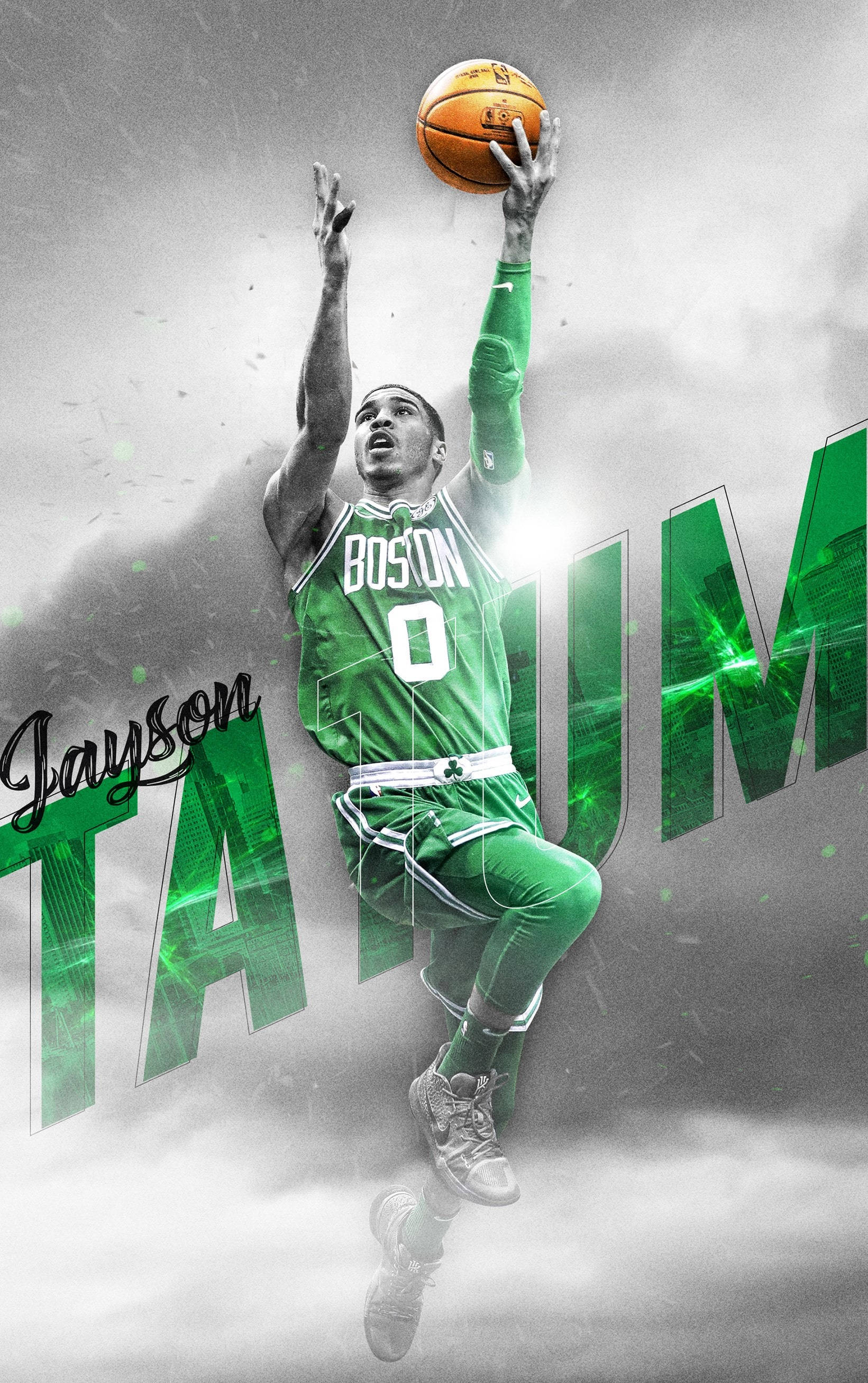 Jayson Tatum - Tyylitelty Boston-paita Taustakuvat