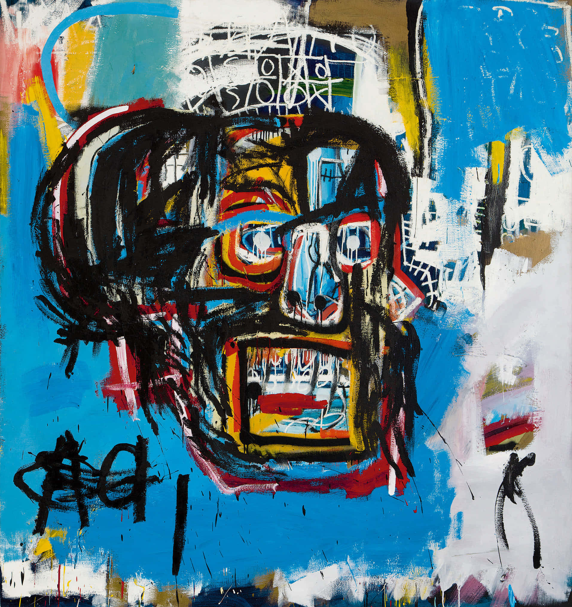 Jean-Michel Basquiatin ainutlaatuinen, eloisa taide Taustakuvat