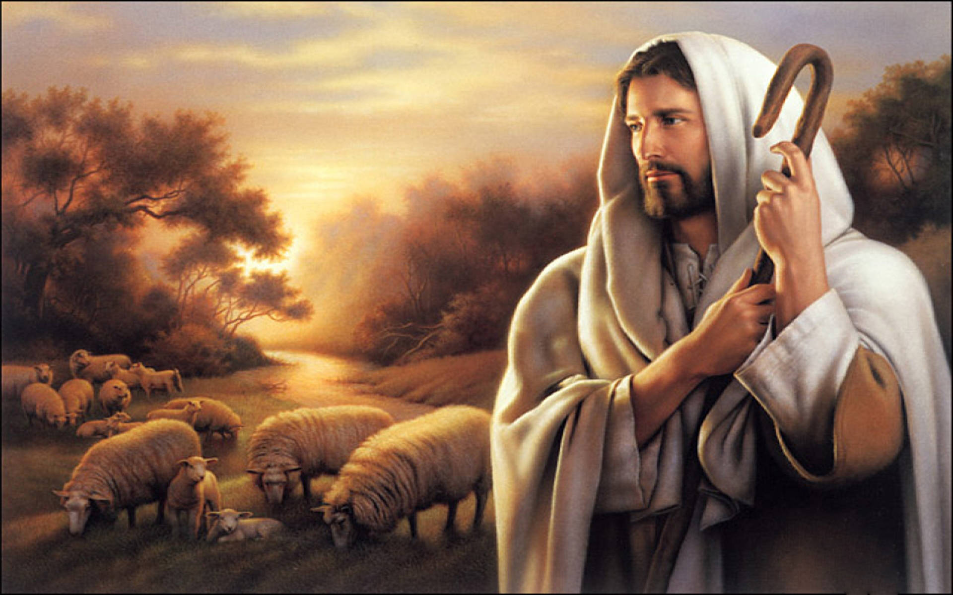 Jeesus sauvaa pitelevä työpöytätausta Taustakuvat