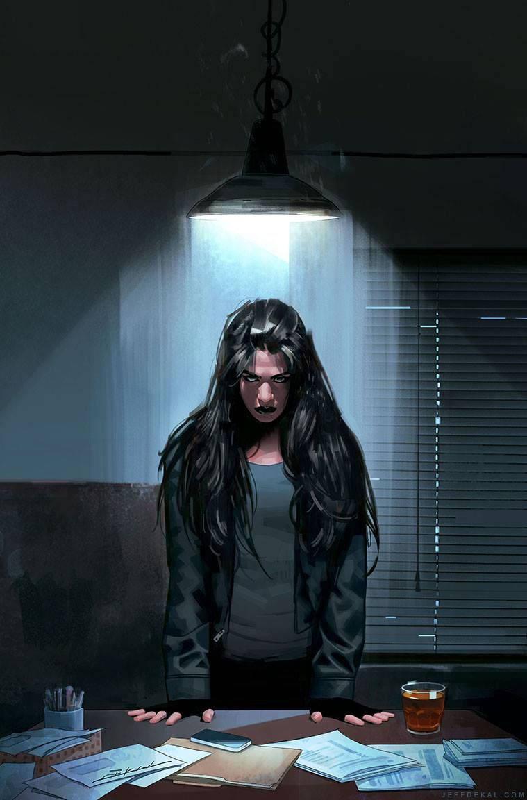 Jessica Jones tutkintahuoneessa Taustakuvat