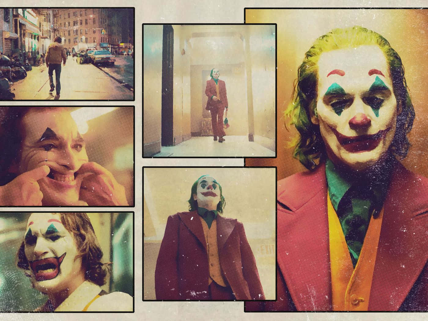 Joaquin Phoenix Arthur Fleckinä elokuvassa Joker Taustakuvat