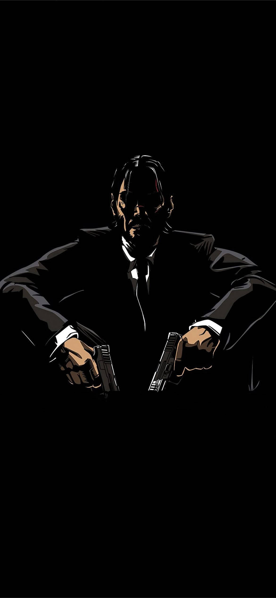 John Wick Vektoritaide iPhone 12 Taustakuvat