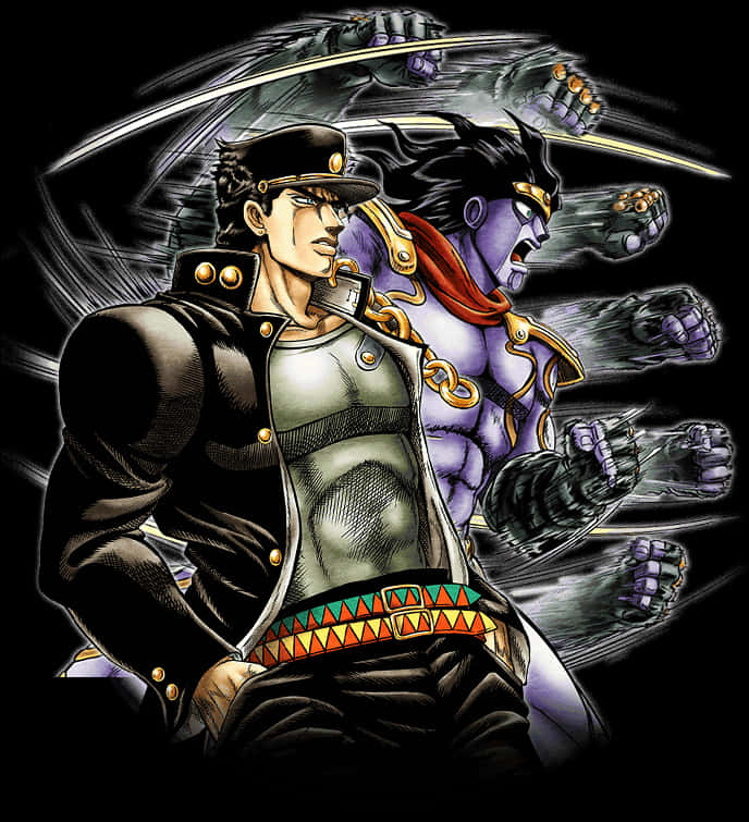 Jotaro ja Stand-kuvitus Taustakuvat
