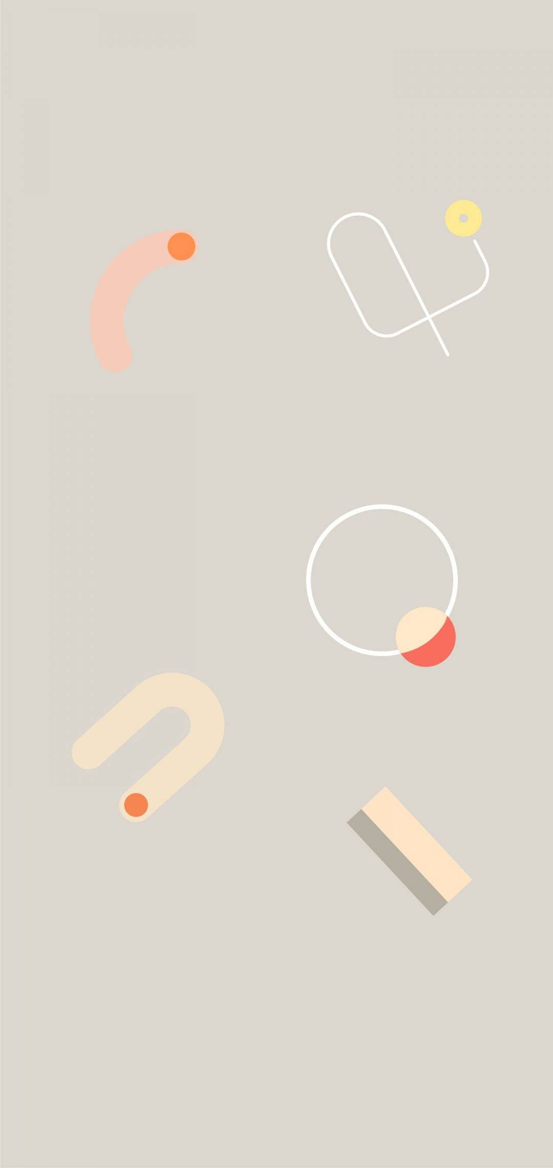 joukko geometrisia muotoja ja viivoja beigellä taustalla Taustakuvat