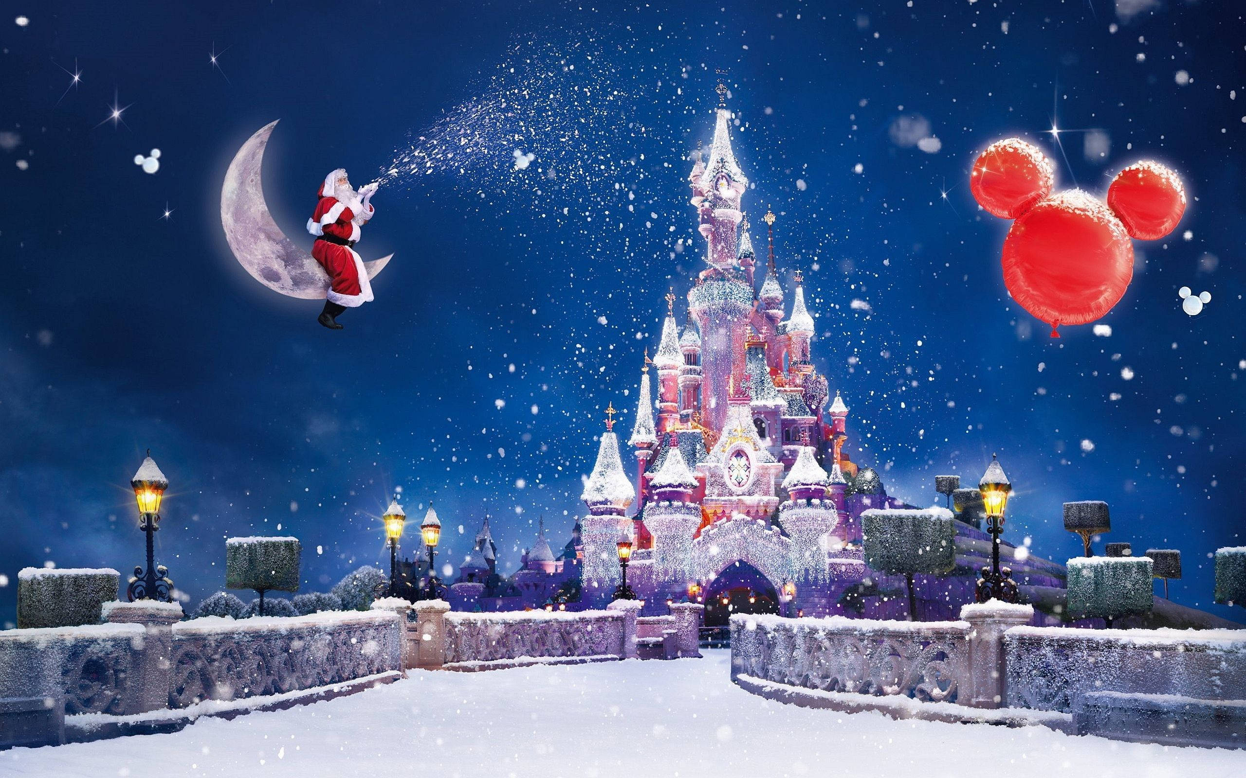 Jouluinen työpöytä Disneyland Paris Taustakuvat