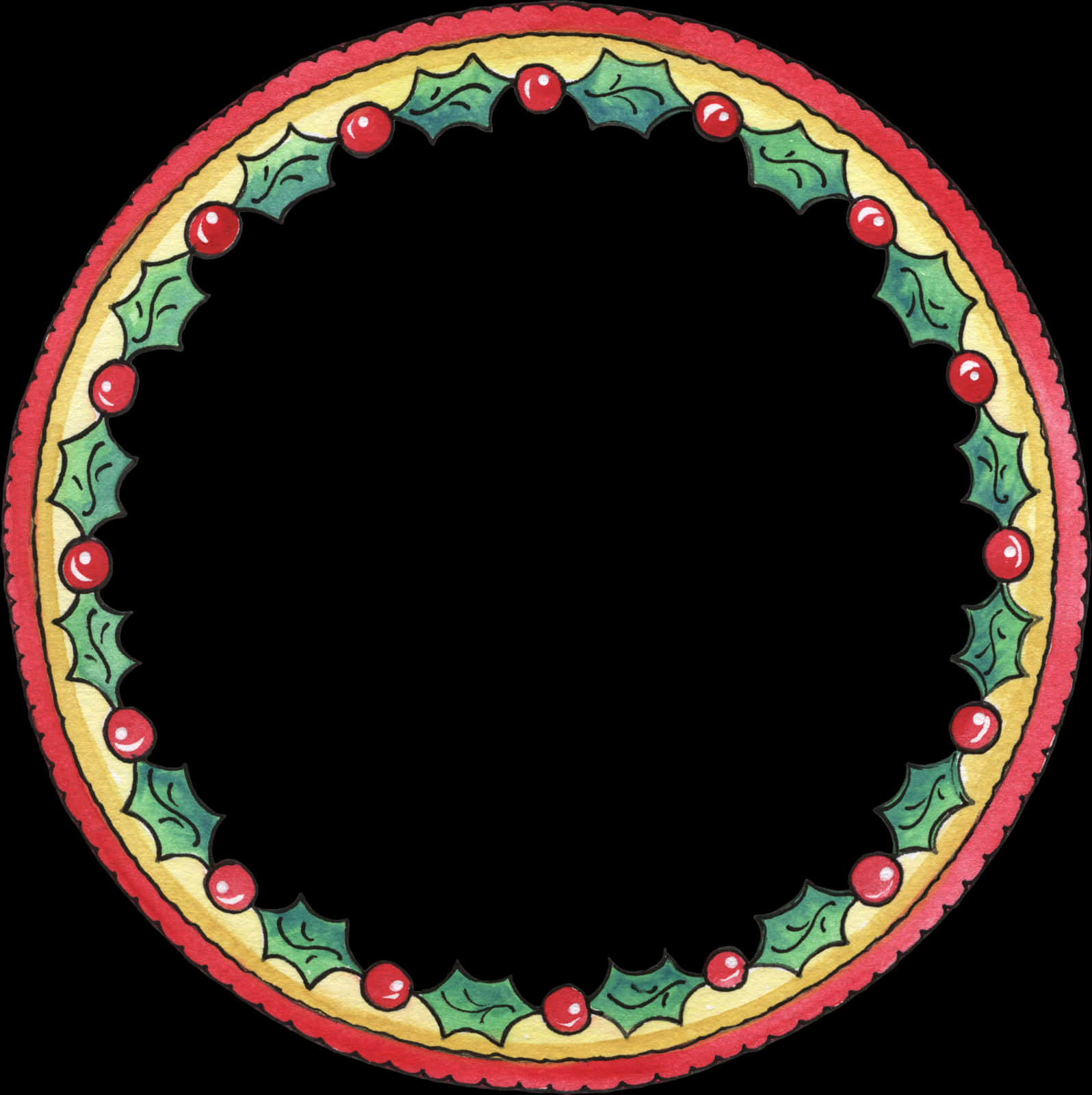Joulun orjanlaakeri ja marjat reunakehys Taustakuvat