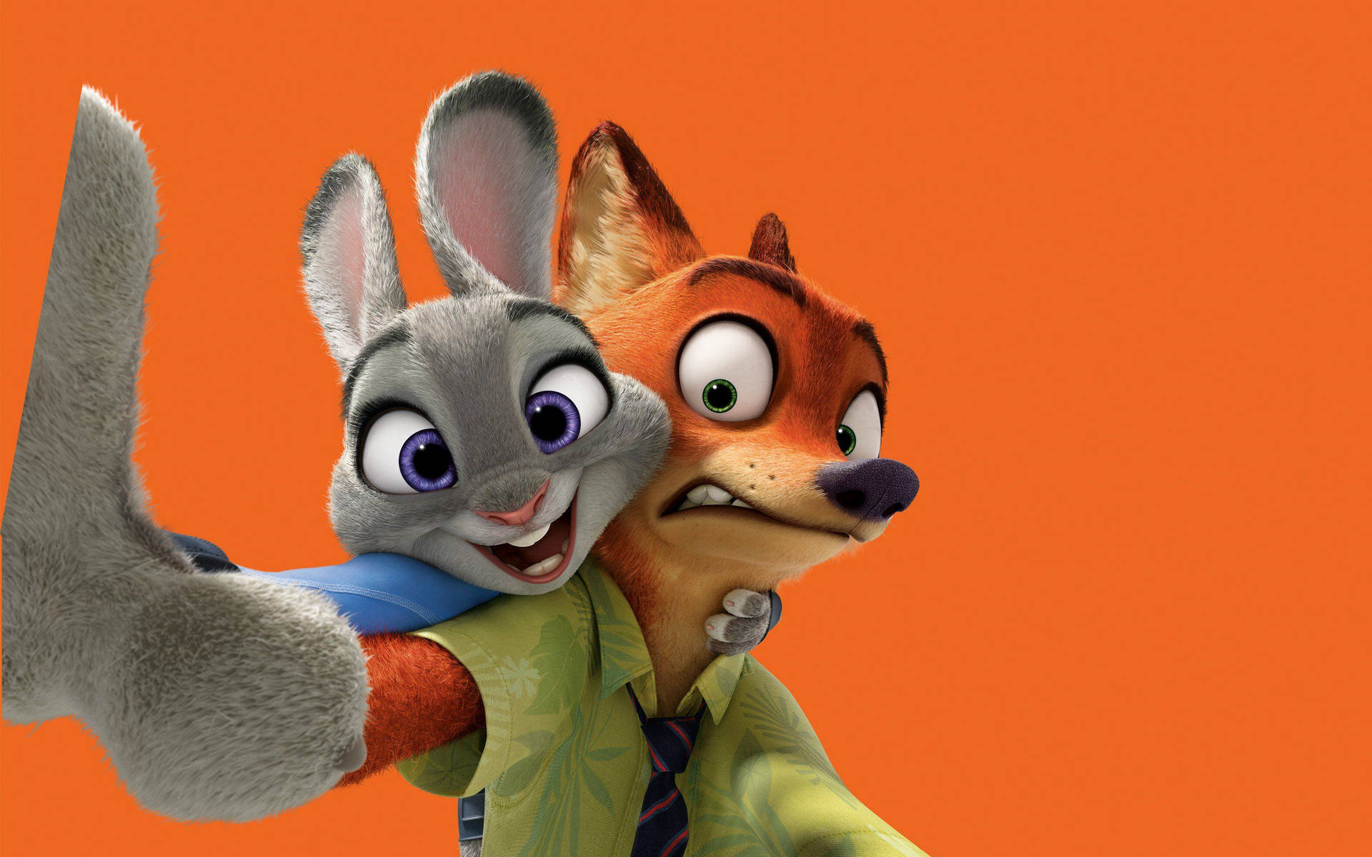 Judy ja Nick Zootopia 4K Sarjakuva Taustakuvat