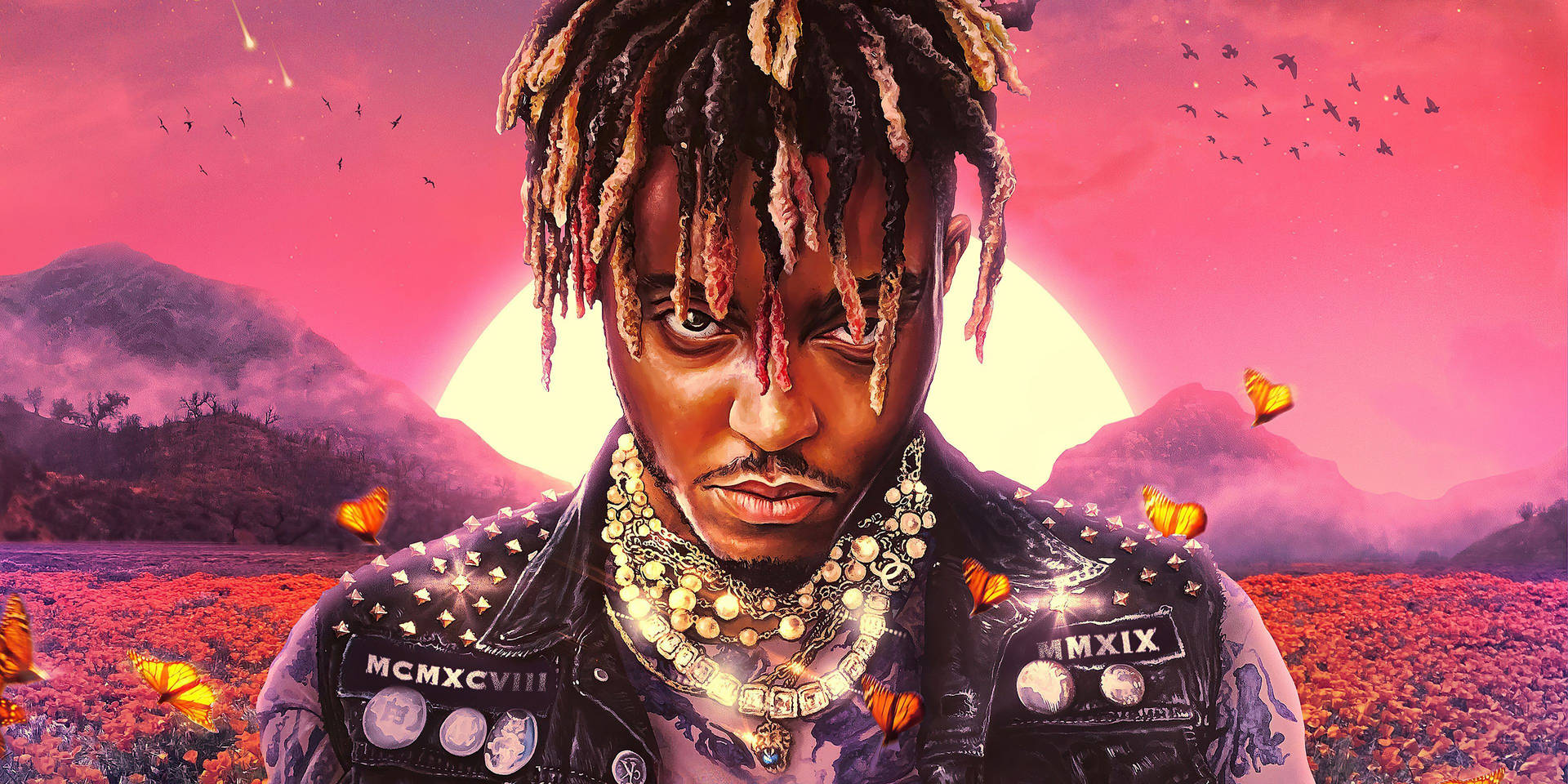 Juice Wrld Albumi 4K — Pinkki esteettinen GIF Taustakuvat