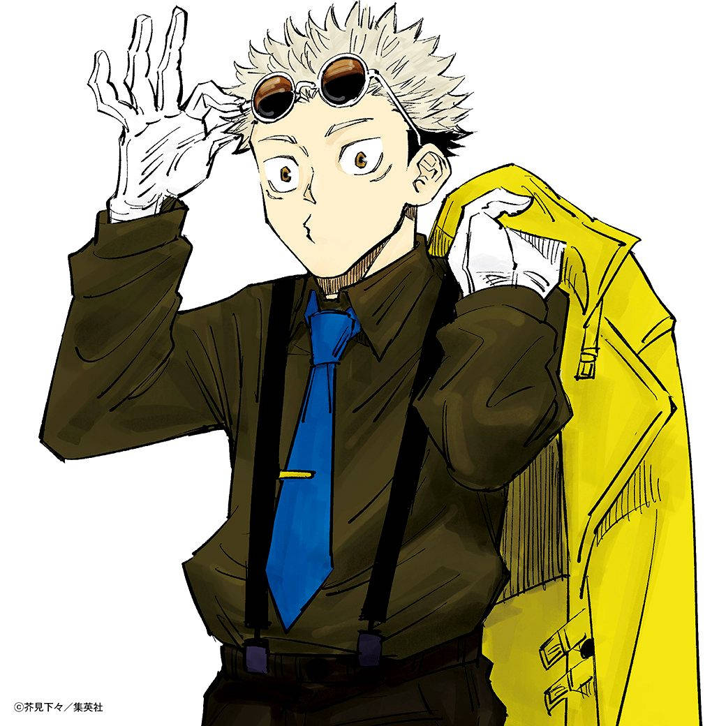 Jujutsu Kaisen Yuji Itadori keltaisessa takissa -taustakuva