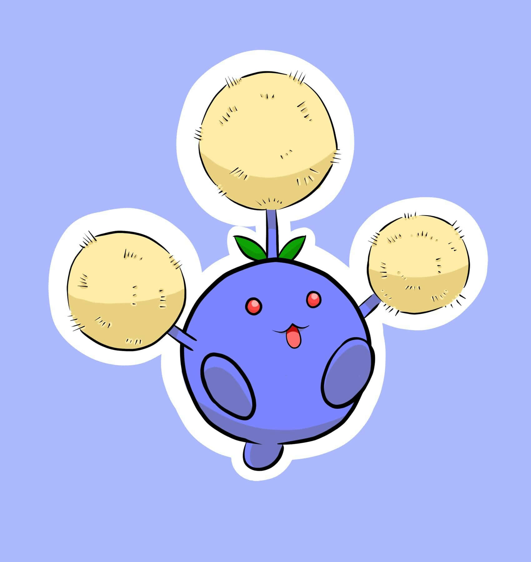 Jumpluff pastellinpunaisella taustalla Taustakuvat