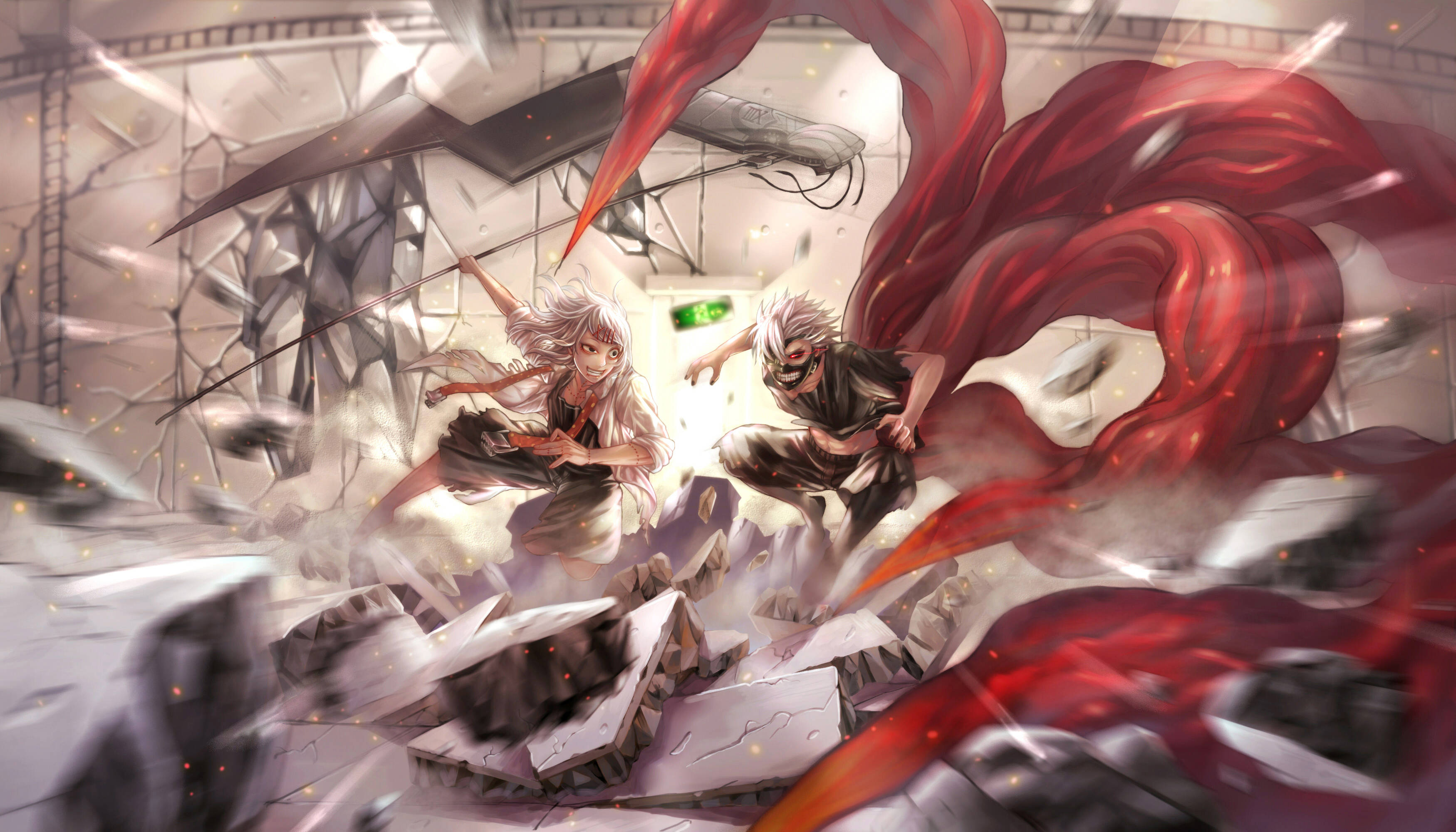 Juuzou Tokyo Ghoul uuden taistelun alussa Taustakuvat