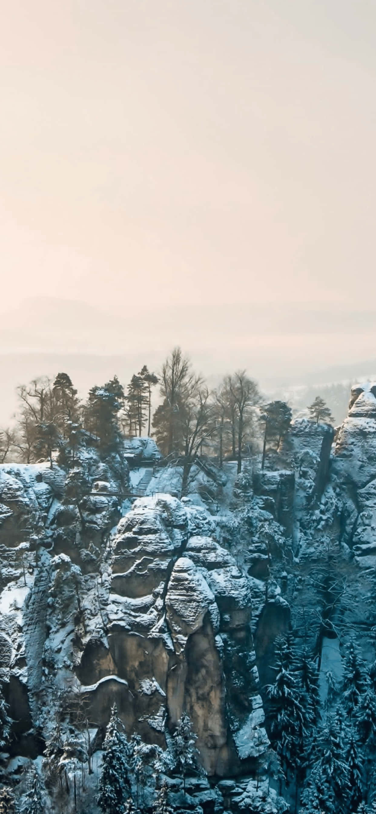 Jyrkkä vuori iPhone XS Max -talvitaustausta Taustakuvat