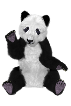 Käänteisvärinen pandaplush Taustakuvat