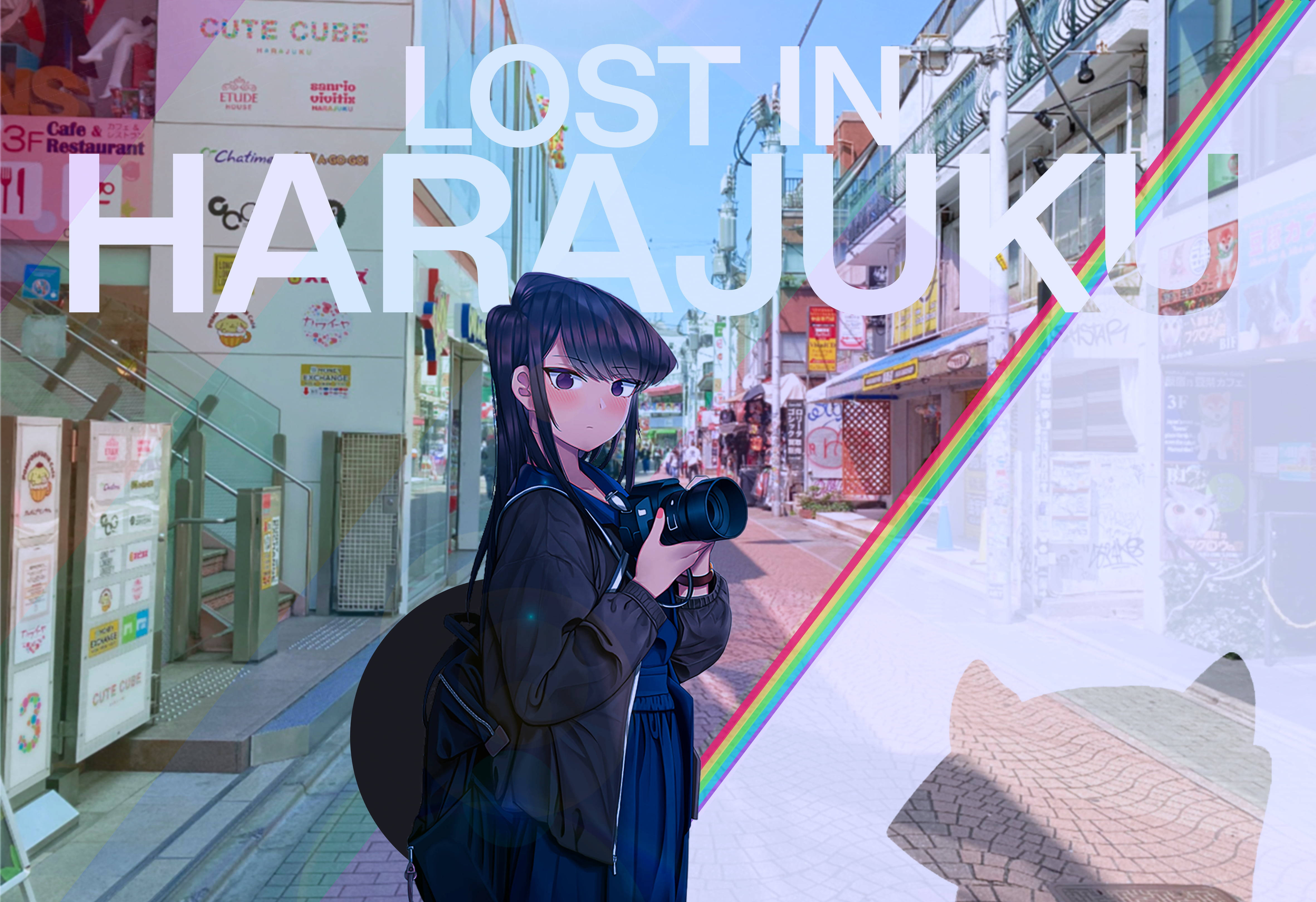 Kadoksissa Harajukussa Tokio Japani Tyttö Taustakuvat