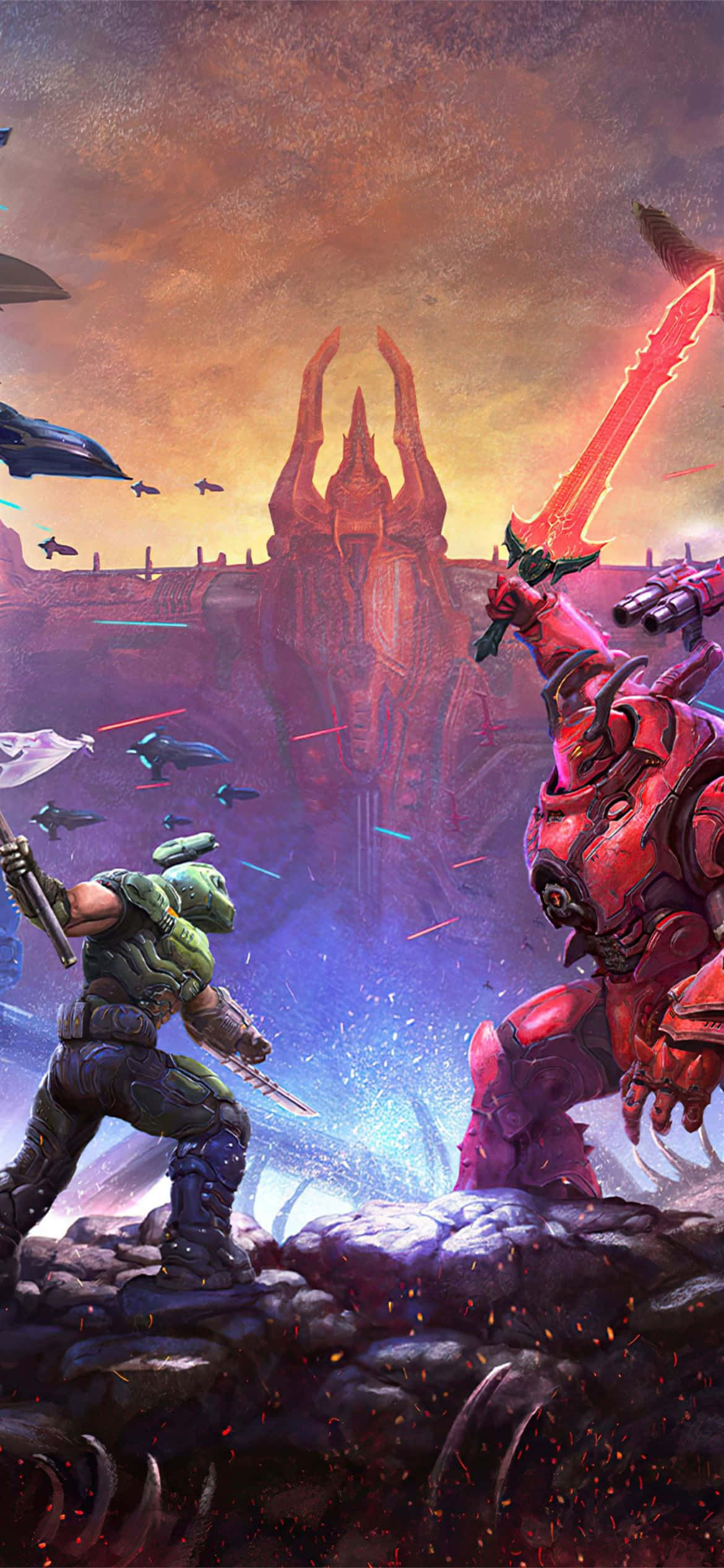 Kadota itsesi eeppisen Doom Eternal -pelin maailmaan iPhonellasi. Taustakuvat