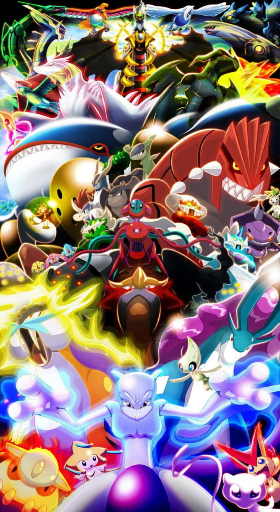 Kaikki legendaariset Pokémonit puhelimen kuvana Taustakuvat