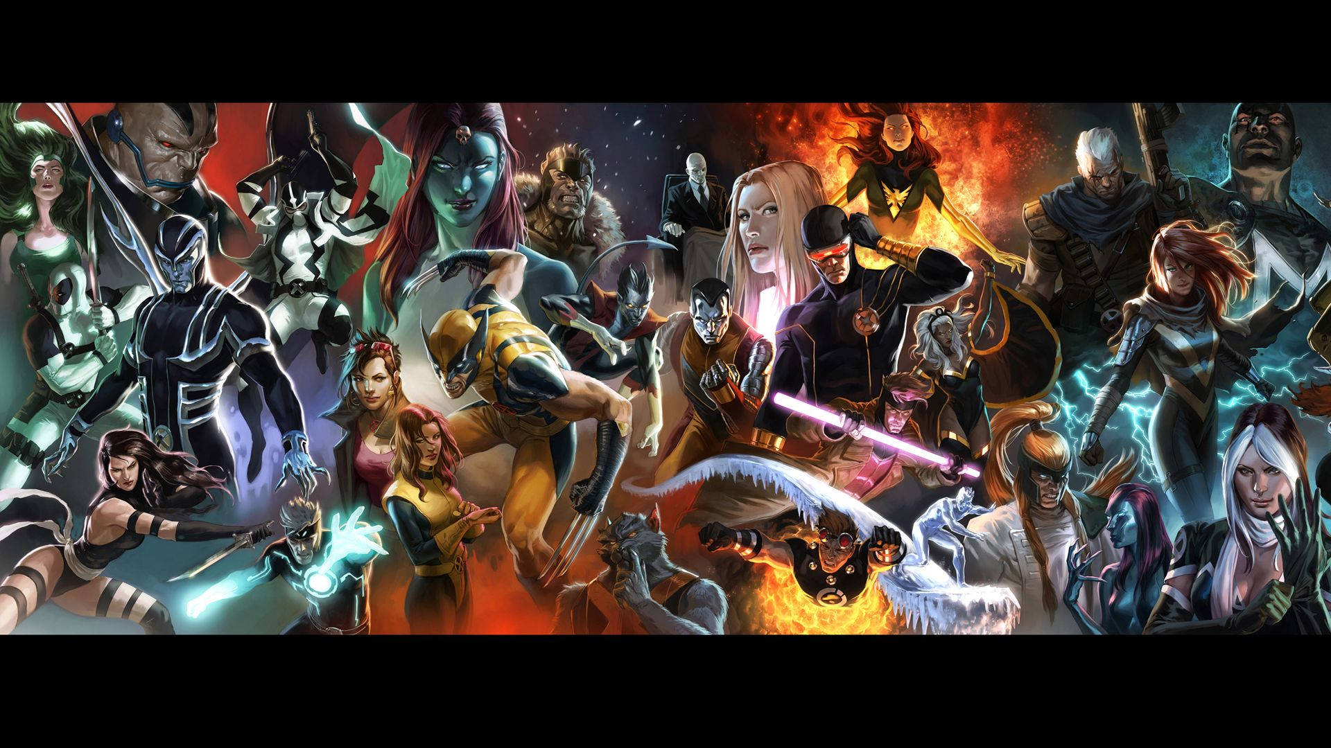 Kaikki Marvel-hahmot yhdessä paikassa! Taustakuvat